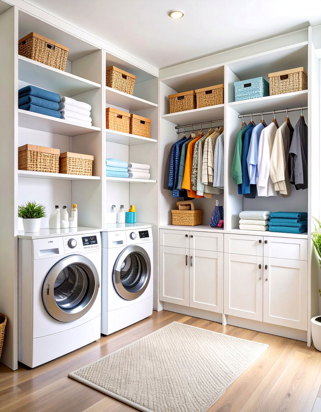 Floor to Ceiling Storage Maximization - 24 Laundry Closet Ideas