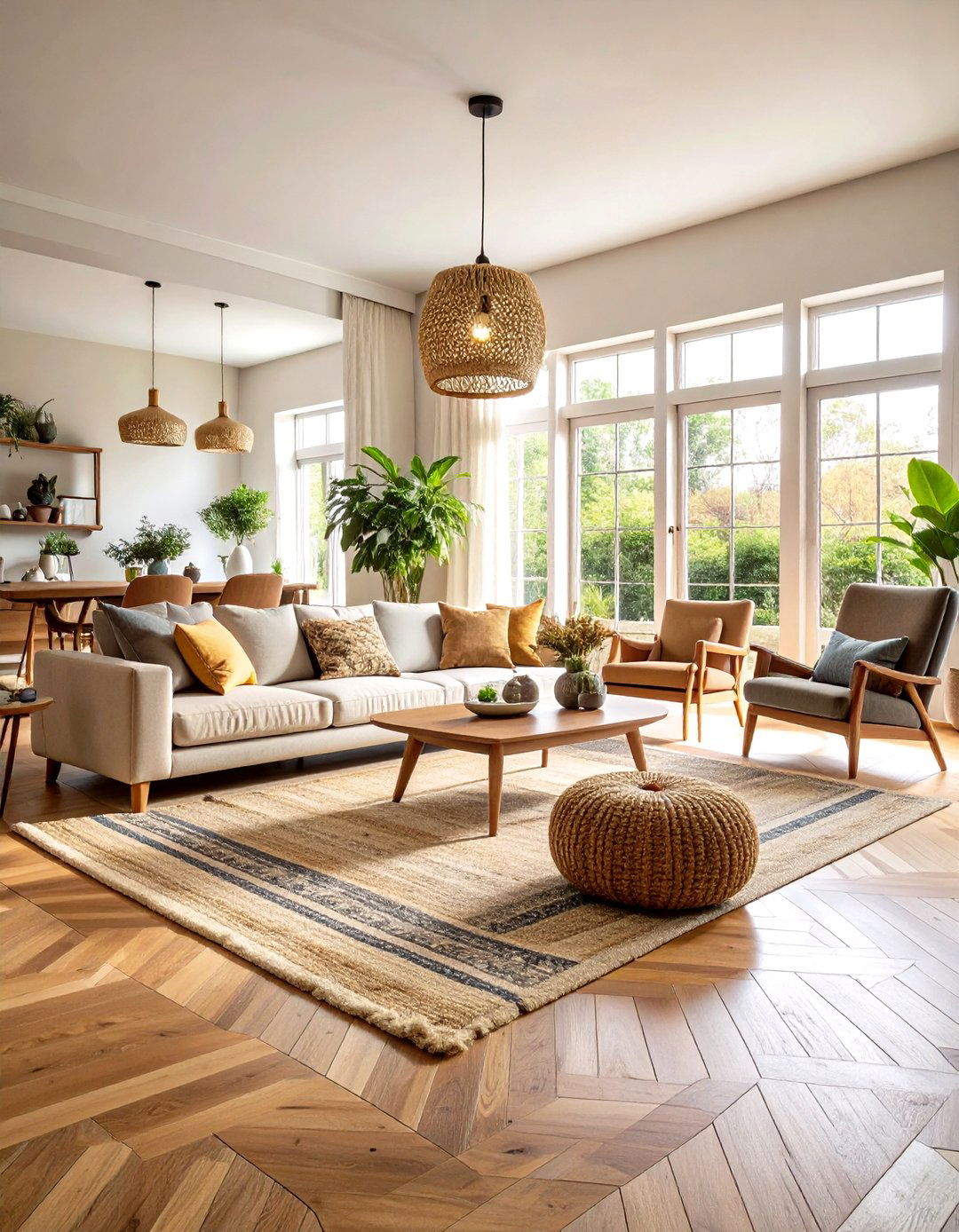 Flooring Choice Living Room - 24 Transitional Living Room Ideas