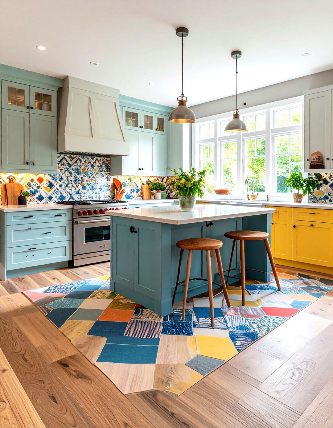 Flooring Pattern Combinations - 24 Eclectic Kitchen Ideas