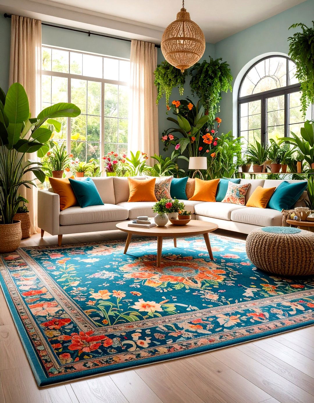 Floral Botanical Living Room Carpet Gardens - 24 Living Room Carpet Ideas
