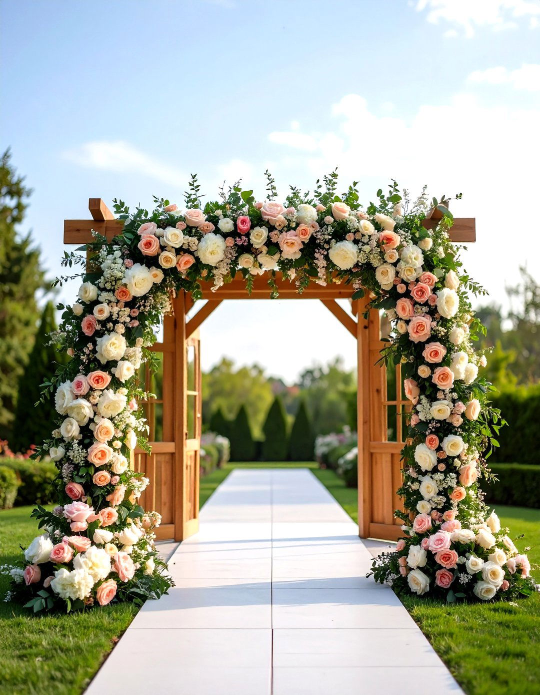 Floral Cascade Wedding Arch - 24 Wedding Arch Ideas