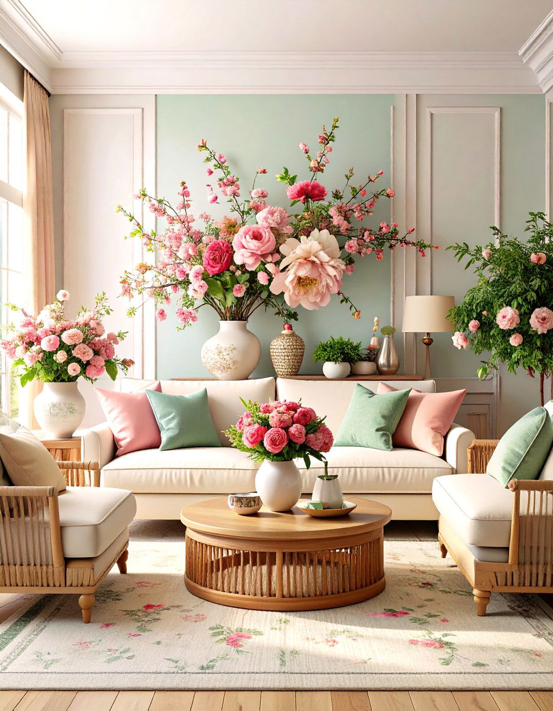 Floral Chinoiserie Living Room - 24 Chinoiserie Living Room Ideas
