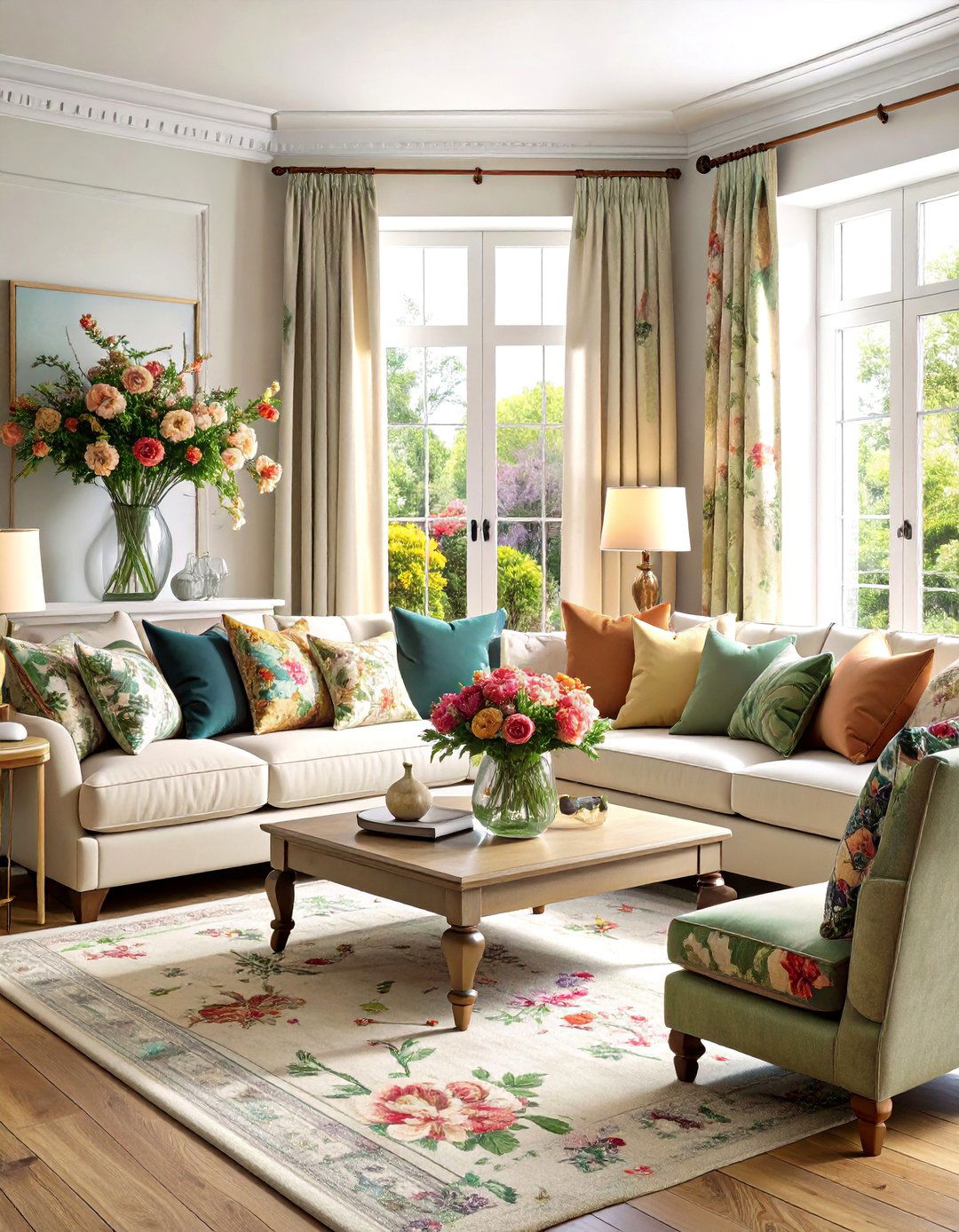 Floral Motif Textiles - 24 Art Nouveau Interior Design Ideas