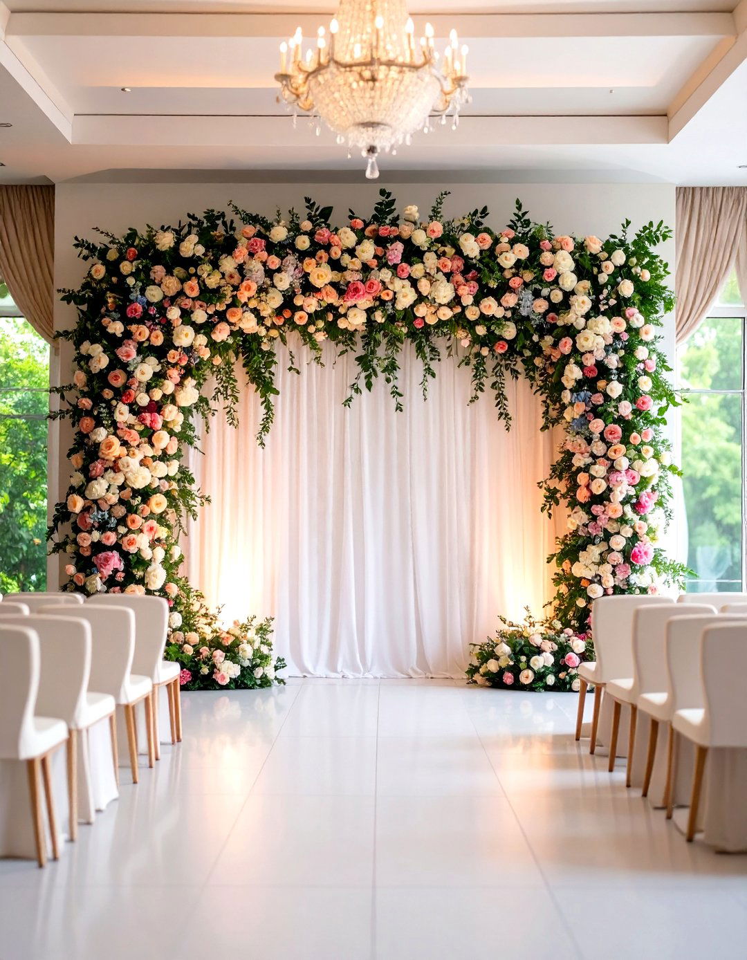 Floral Wall Backdrops - 24 Wedding Backdrop Ideas
