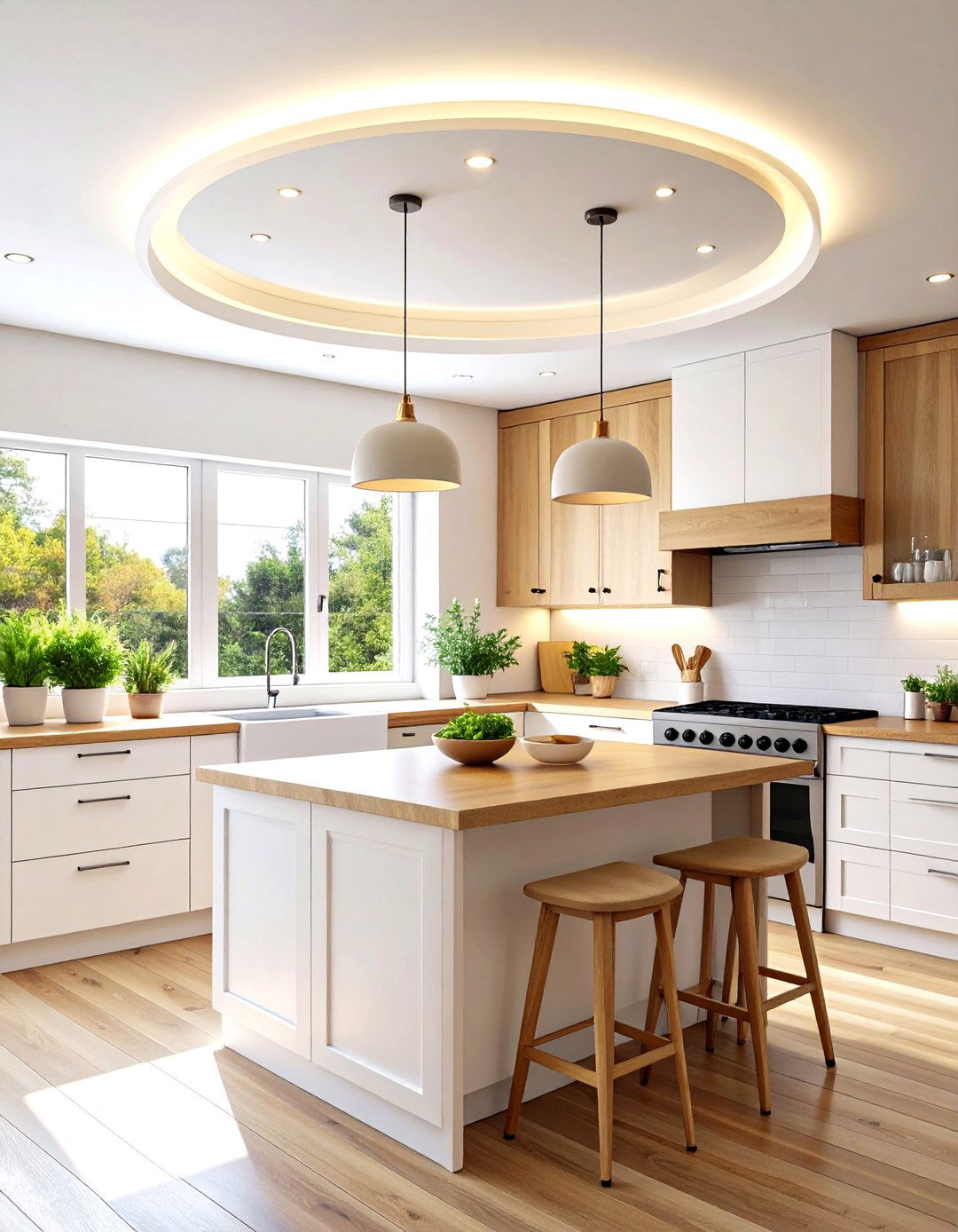 Flush Mount Ceiling Fixtures - 24 Small Kitchen Lighting Ideas