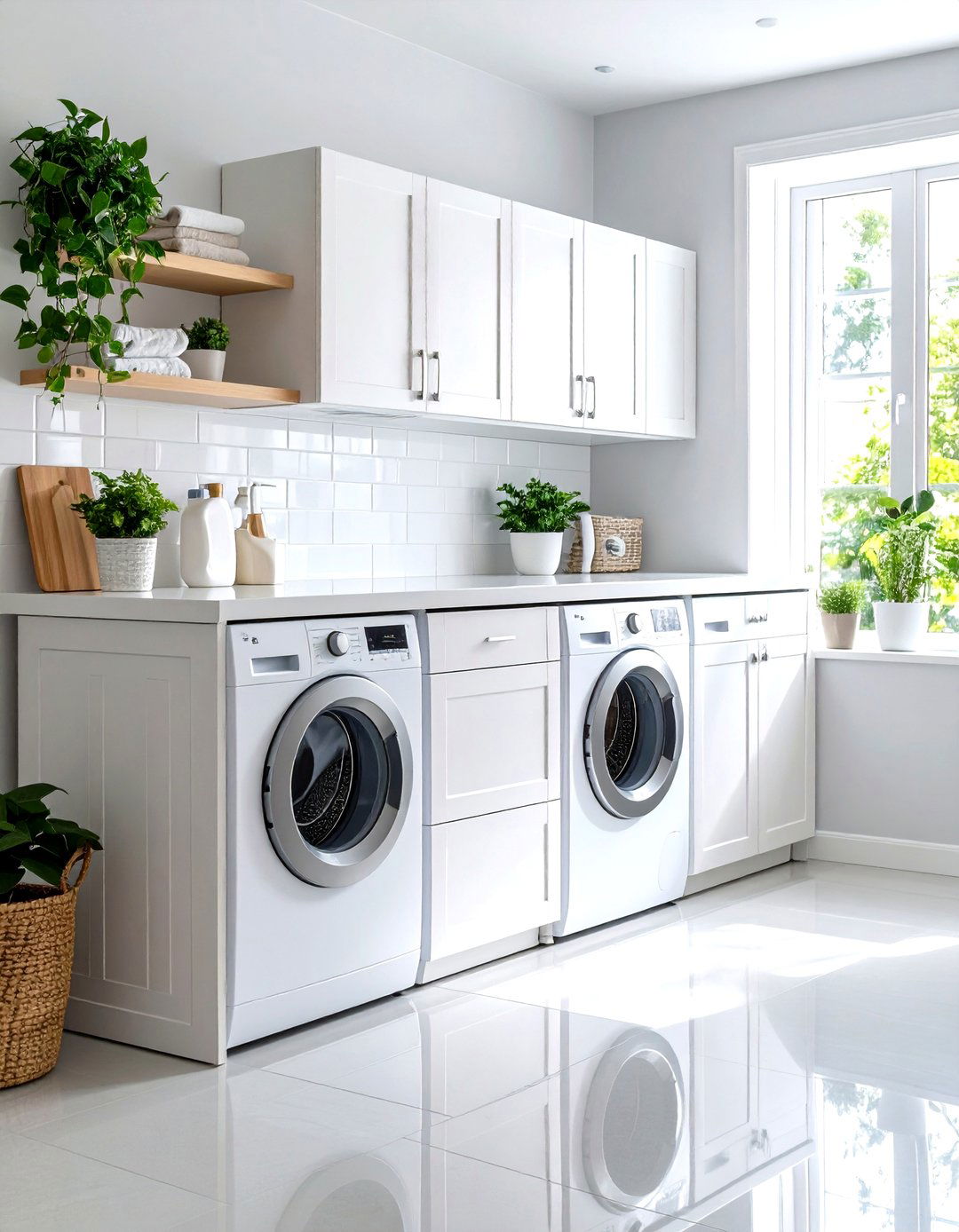 Fold Down Extension Countertop - 24 Laundry Room Countertop Ideas