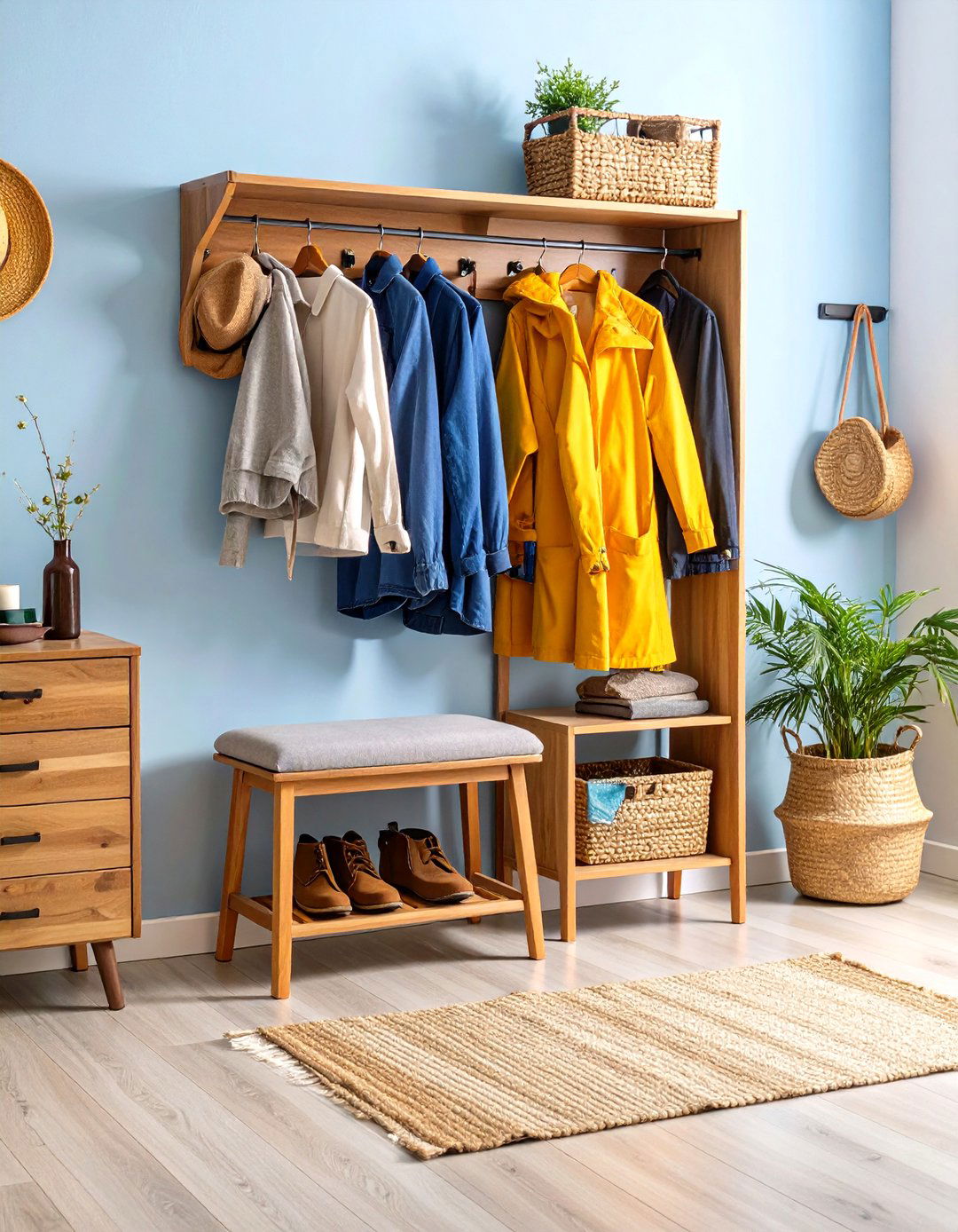 Fold Down Wall Seats - 24 Mudroom Storage Ideas