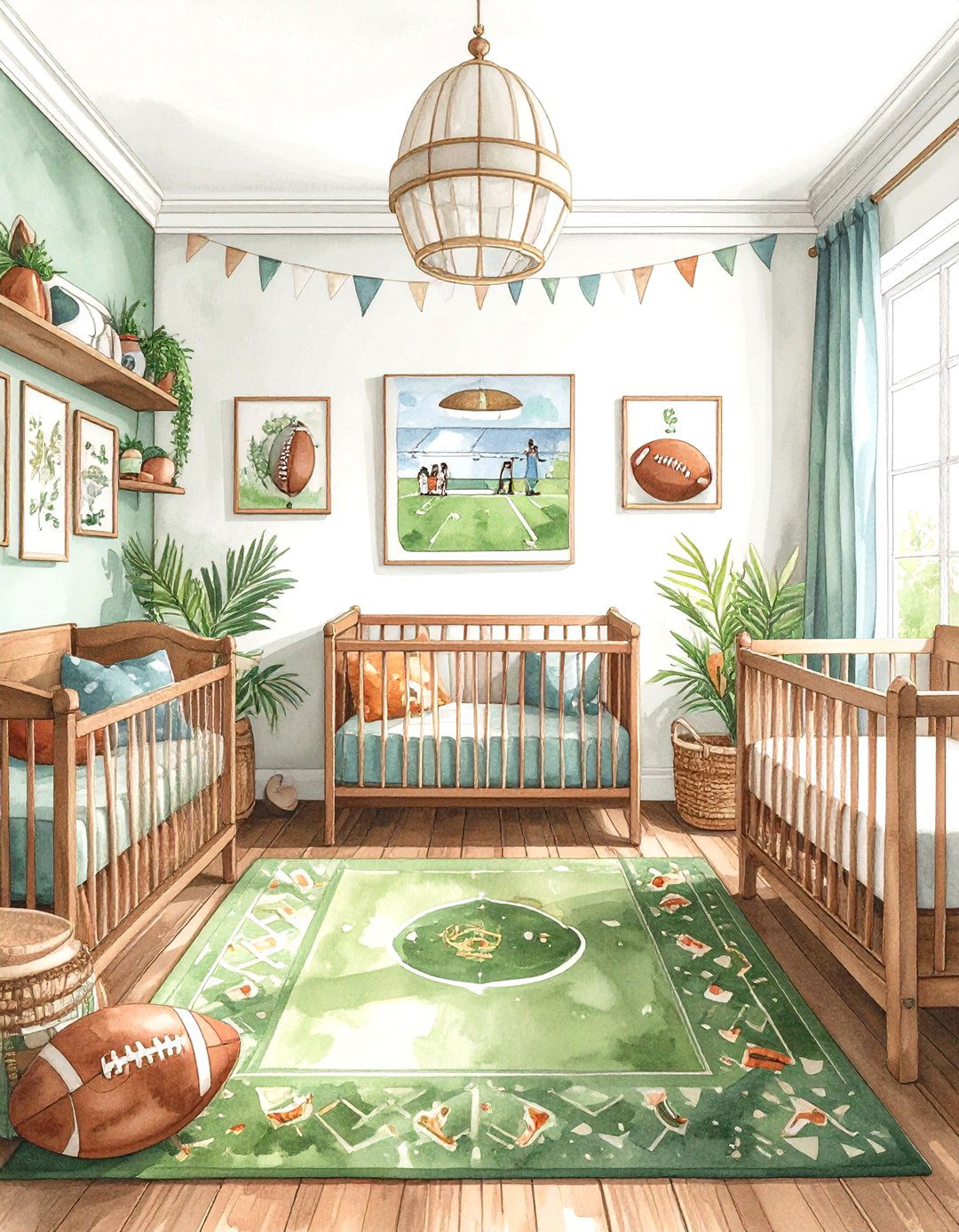 Football Stadium Nursery Design - 24 Sports Nursery Ideas