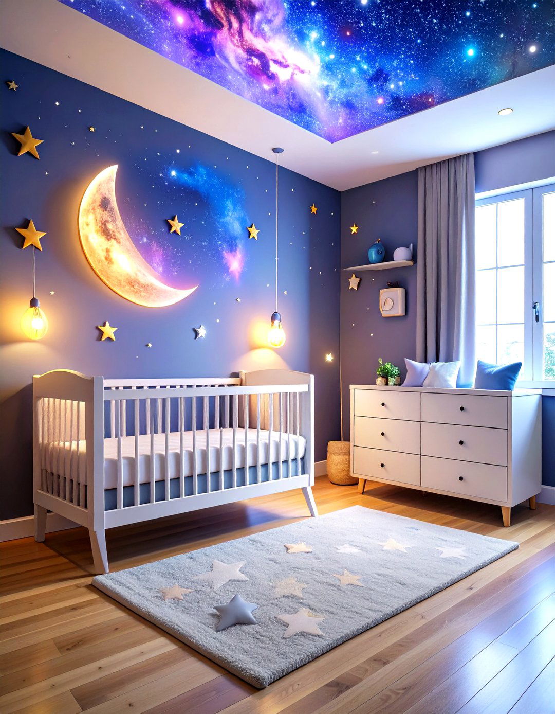Force Awakens Modern Galaxy - 24 Star Wars Nursery Ideas