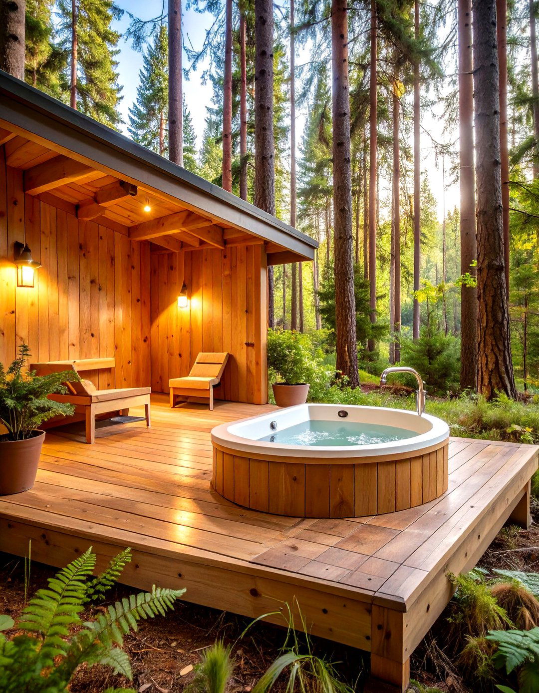 Forest Cabin Wilderness Immersion - 24 Outdoor Bathtub Ideas