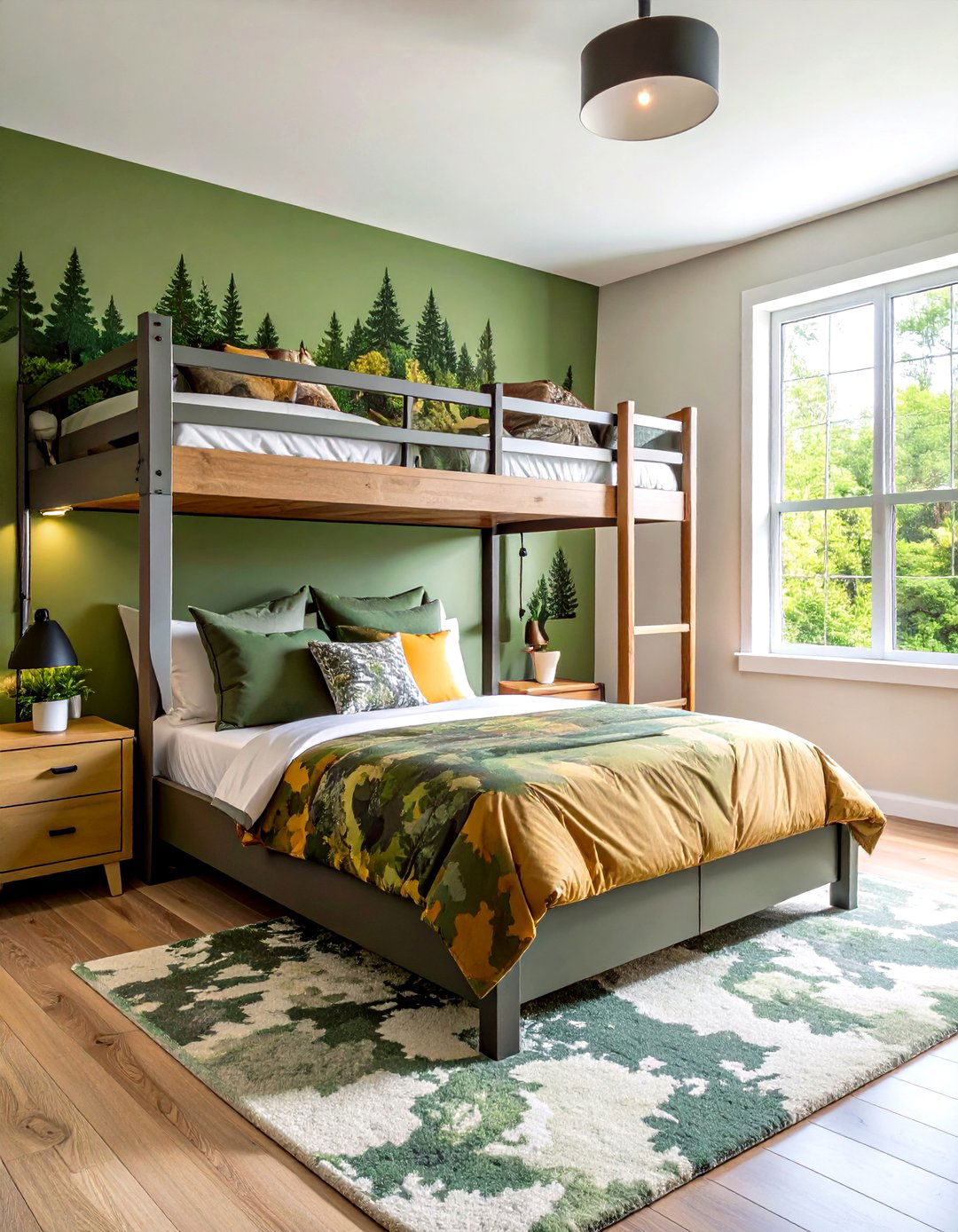 Forest Camo Youth Bedroom - 24 Hunting Bedroom Ideas