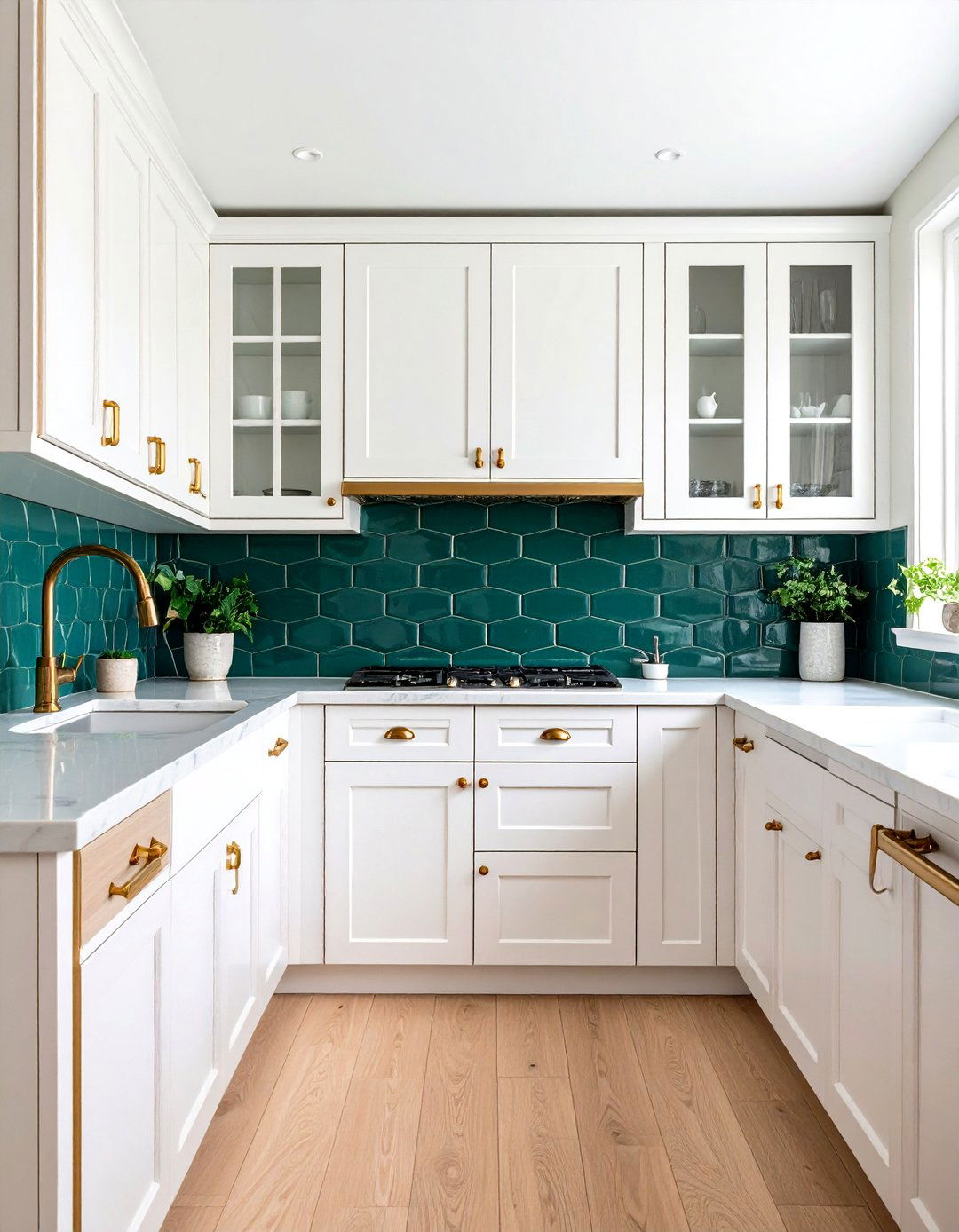 Forest Green Backsplash Design - 24 Dark Green Kitchen Ideas