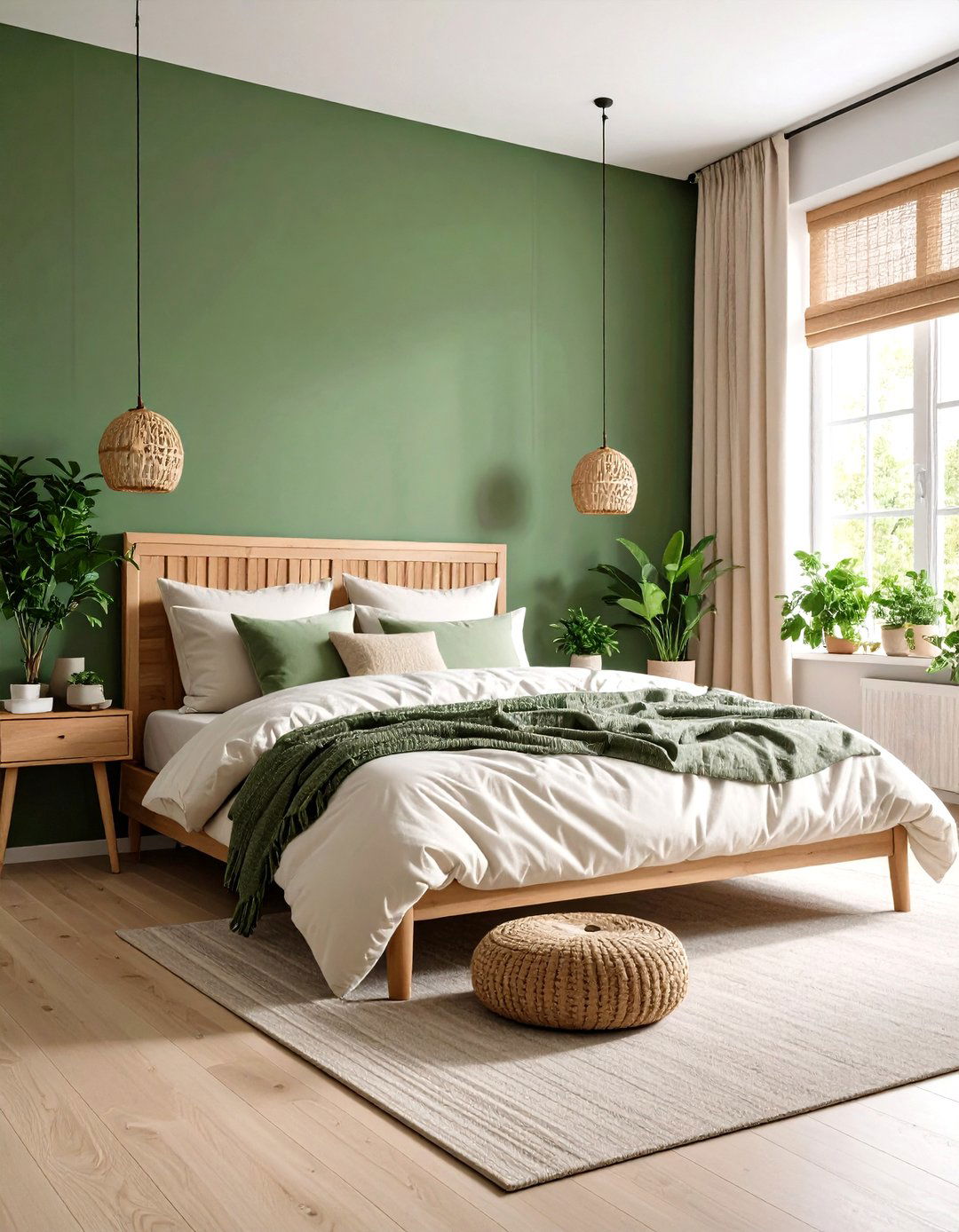 Forest Green Bedroom Cocoon - 24 Colorful Room Ideas