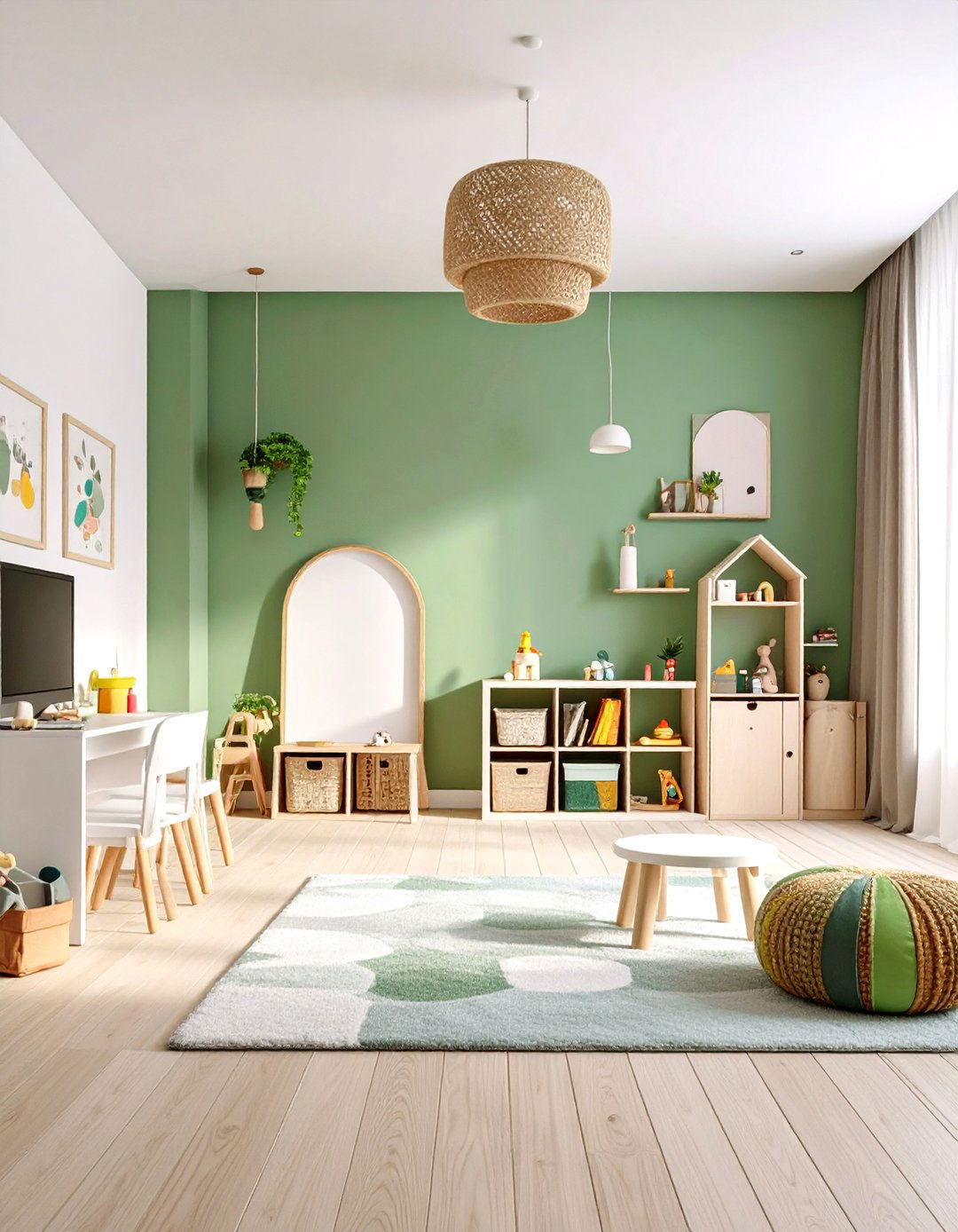Forest Green Childrens Playroom - 24 Dark Green Accent Wall Ideas