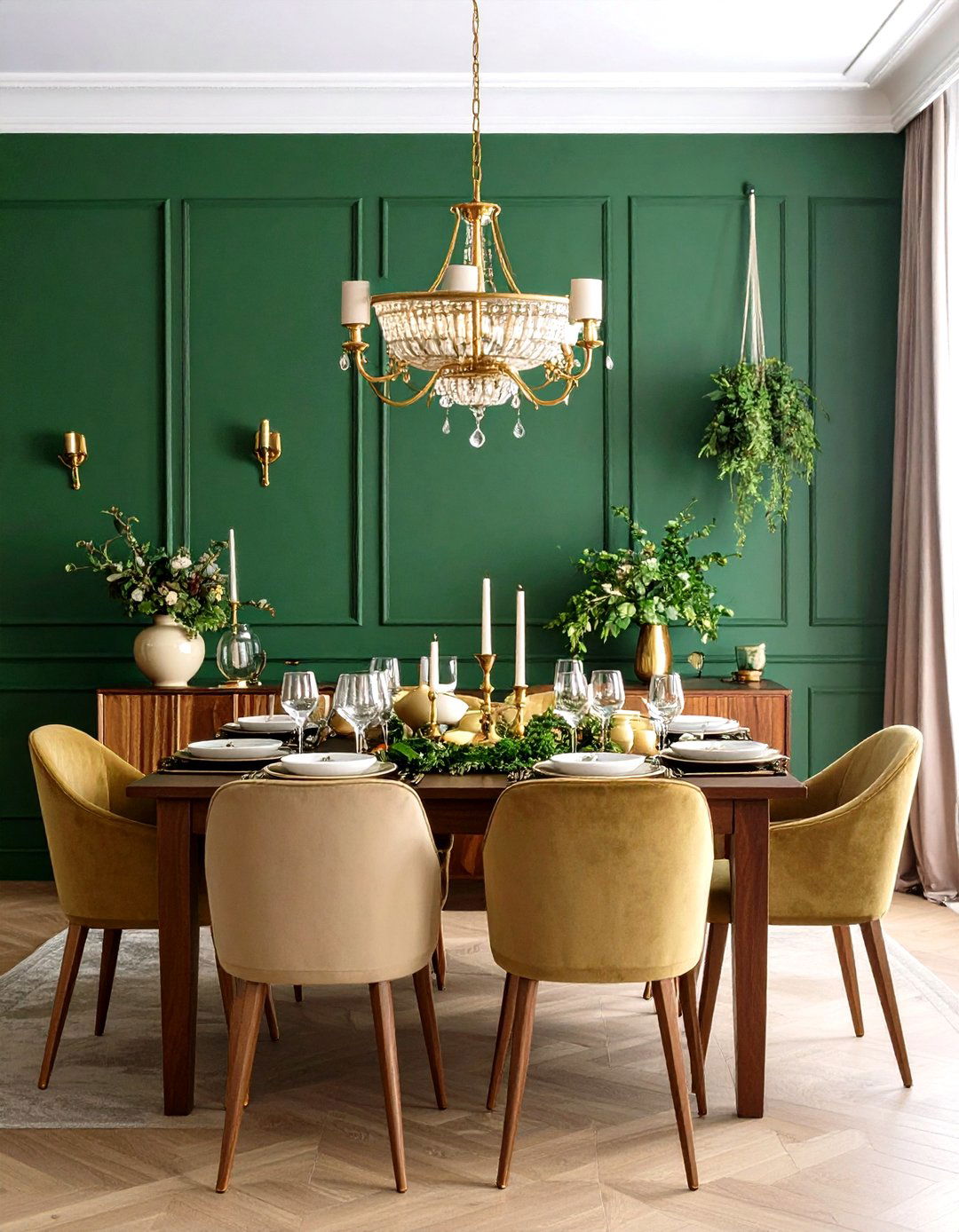 Forest Green Dining Room Richness - 24 Dining Room Paint Colors