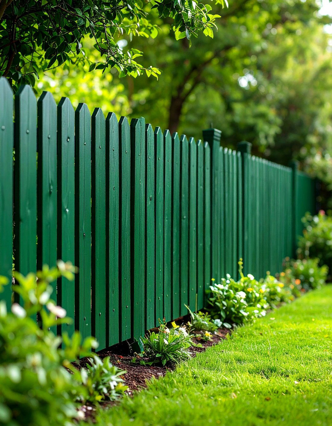 Forest Green Natural Depth - 24 Garden Fence Colour Ideas