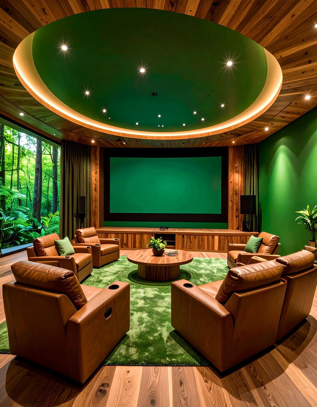 Forest Green Natural Sanctuary - 24 Home Theater Paint Colors