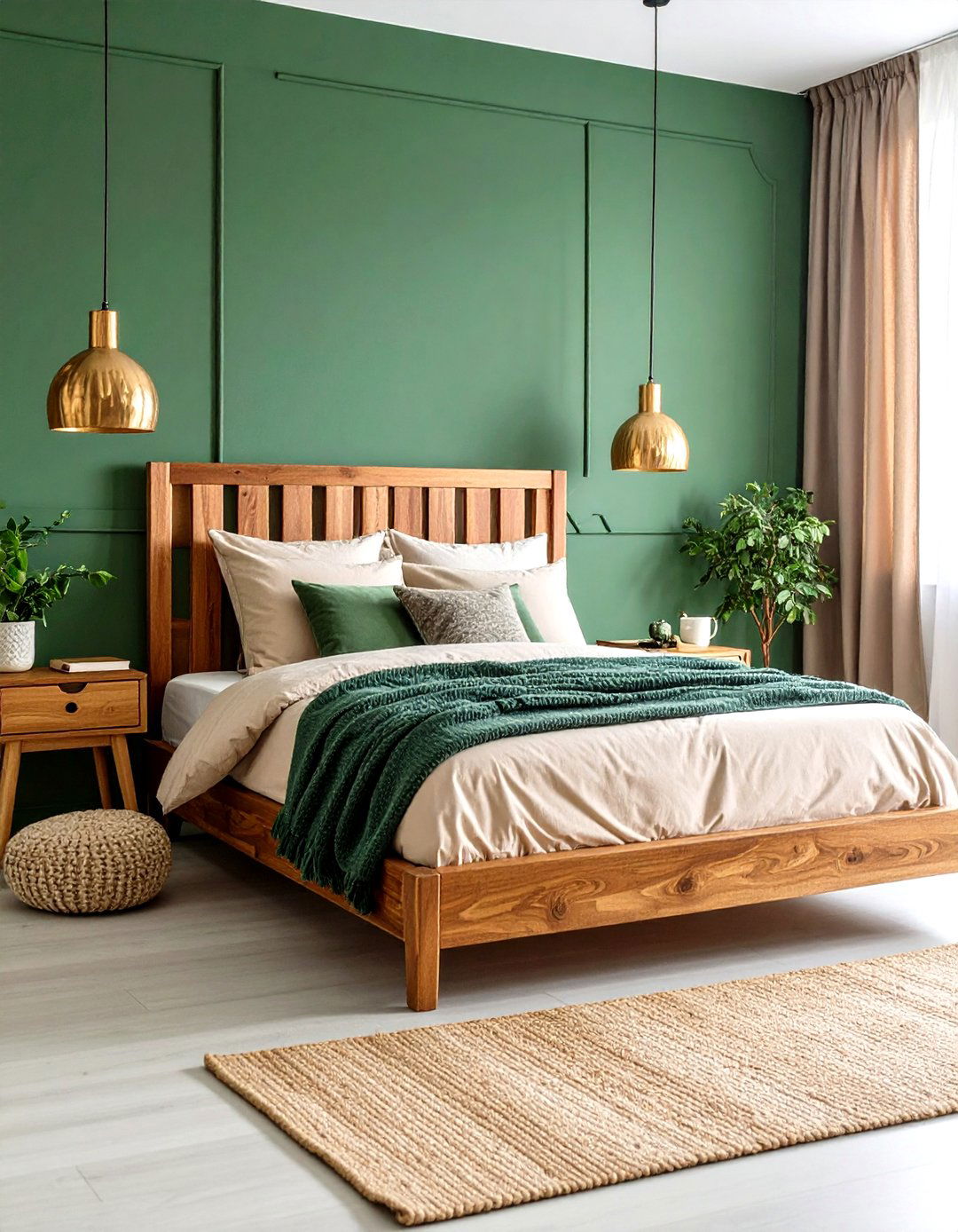 Forest Green Sanctuary Design - 24 Green Bedroom Ideas