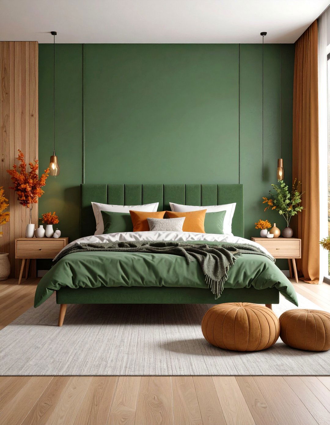 Forest Green Seasonal Flexibility Bedroom - 24 Forest Green Bedroom Ideas