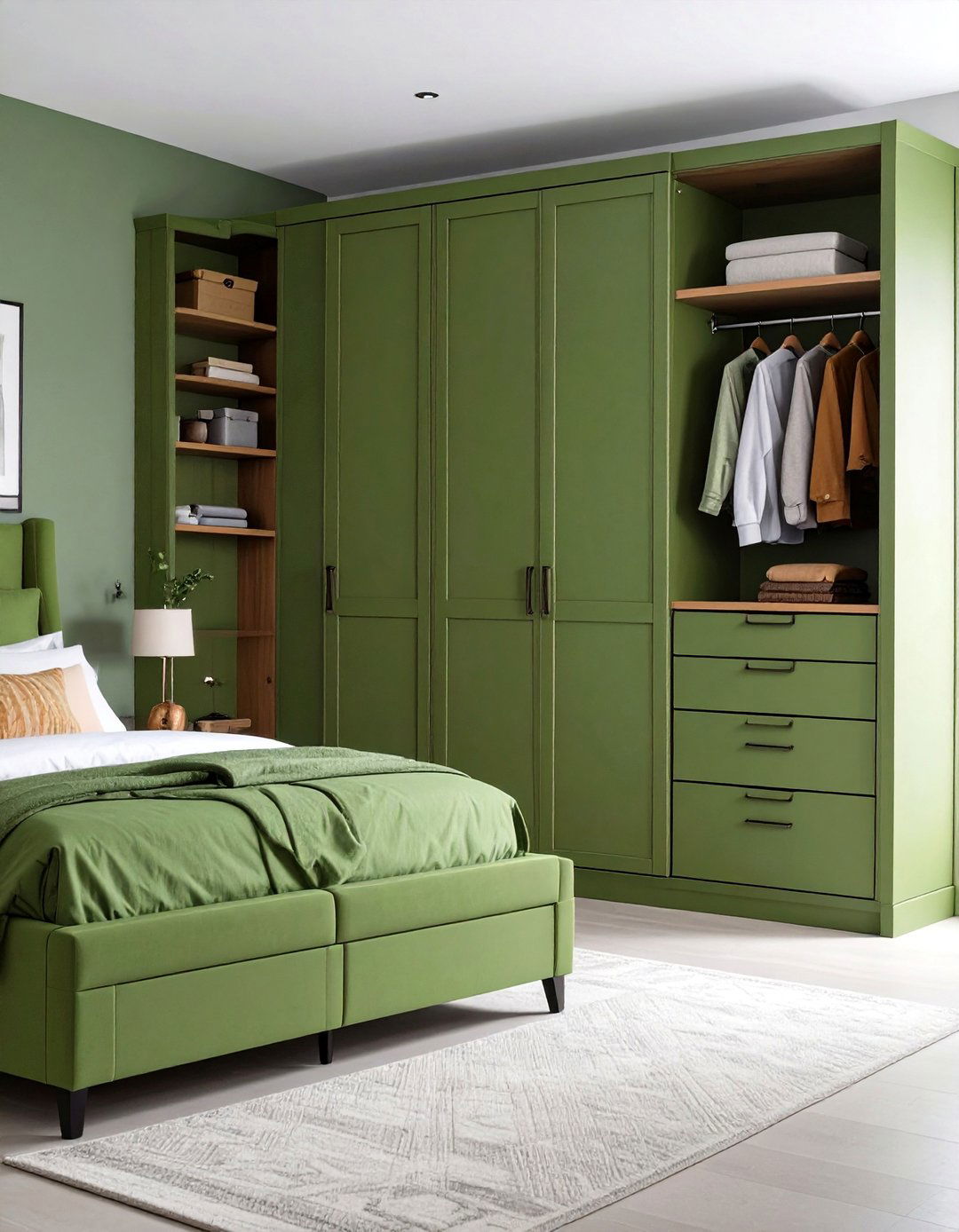 Forest Green Storage Solutions Bedroom - 24 Forest Green Bedroom Ideas