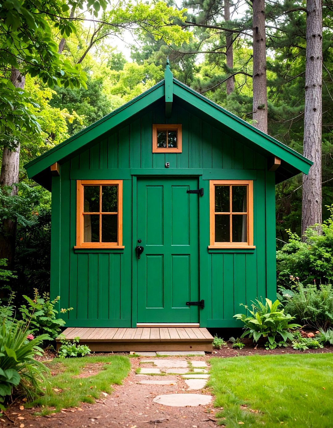 Forest Green Traditional - 24 Shed Color Ideas