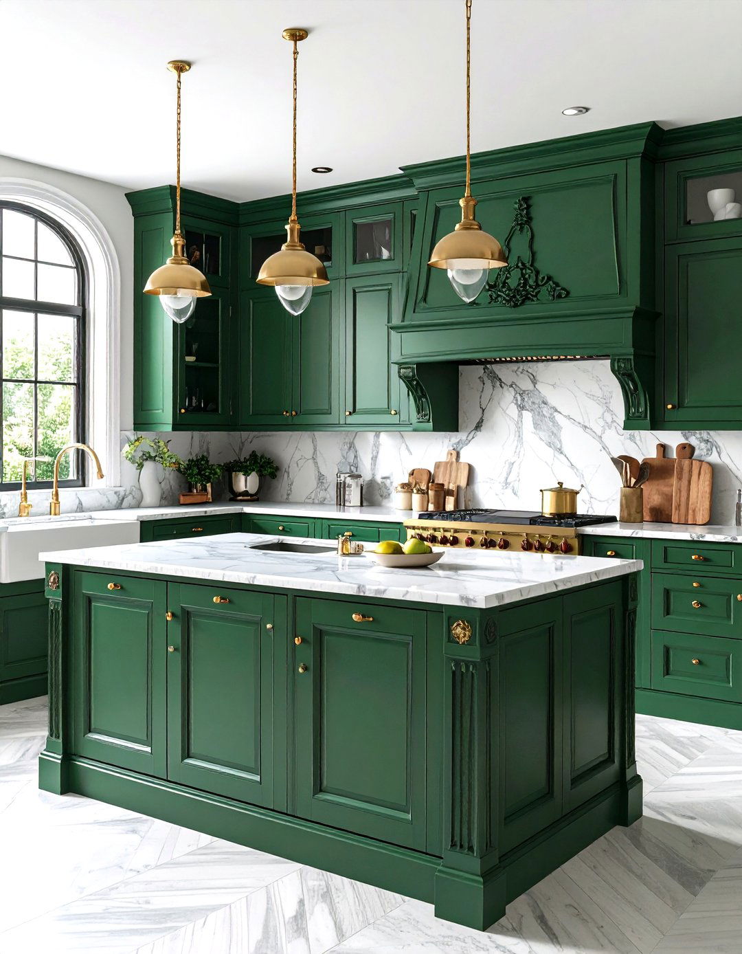 Forest Green Victorian Kitchen Cabinets - 24 Kitchen Cabinet Color Ideas