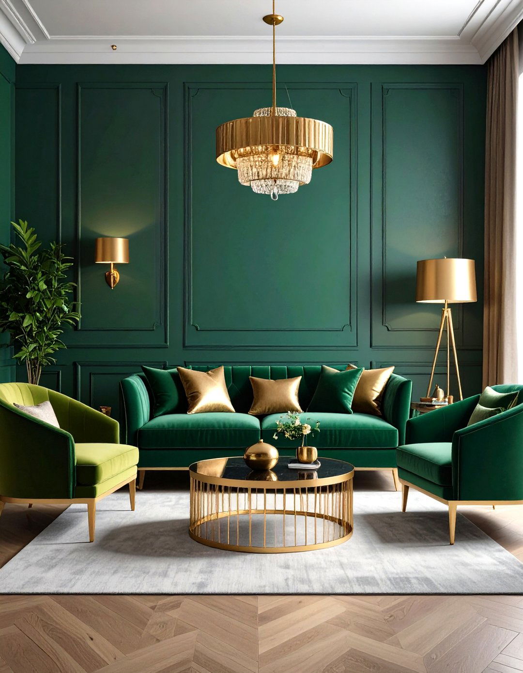 Forest Green and Brass Accent Theme