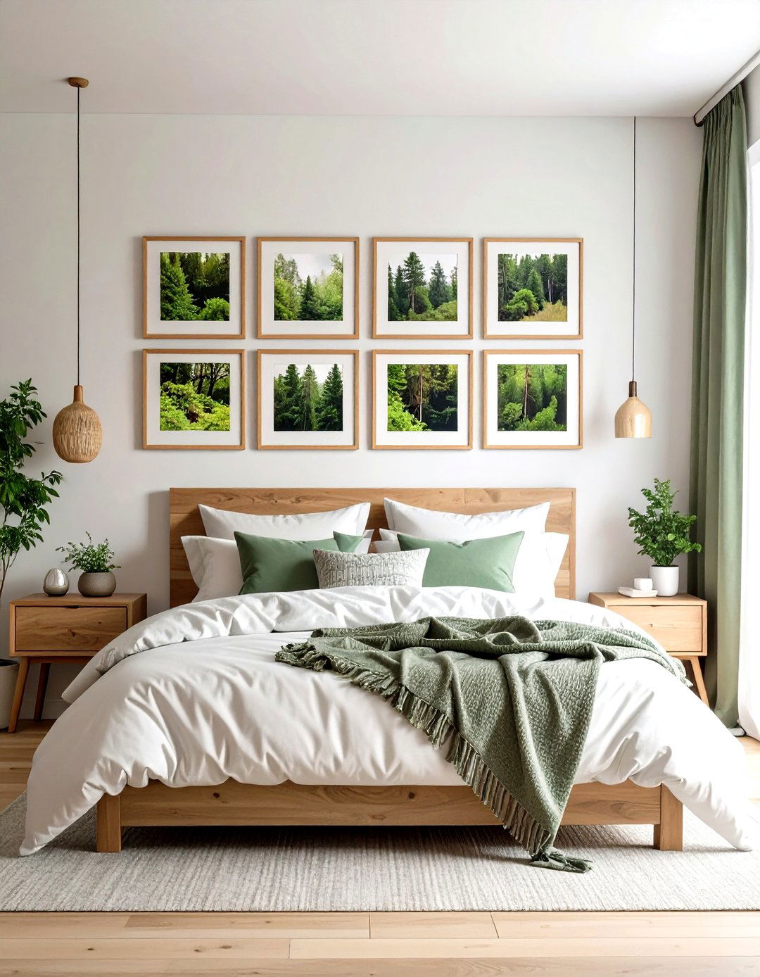 Forest Photography Gallery Wall - 24 Forest Themed Bedroom Ideas