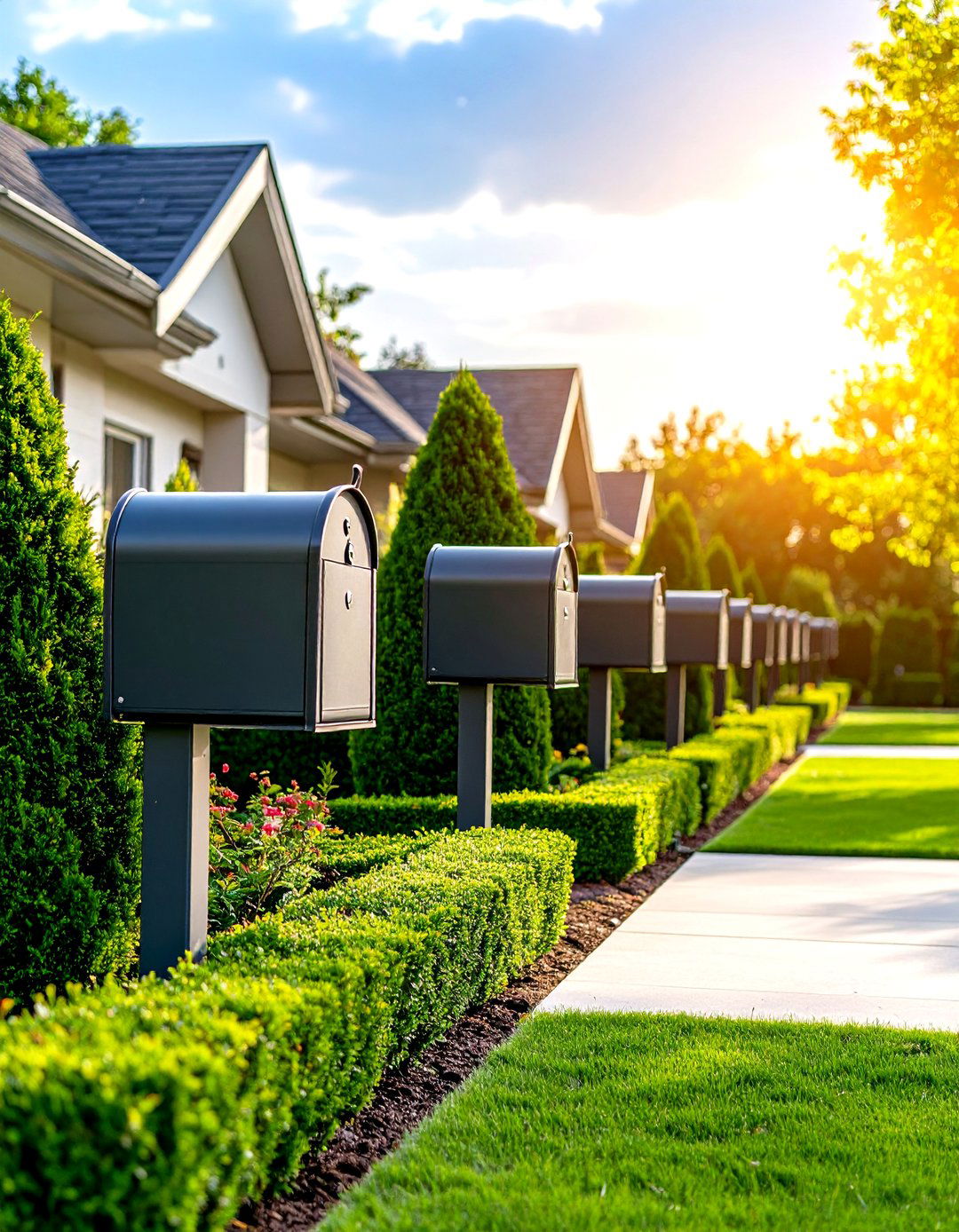 Formal Boxwood and Topiary Design - 24 Mailbox Decor Ideas