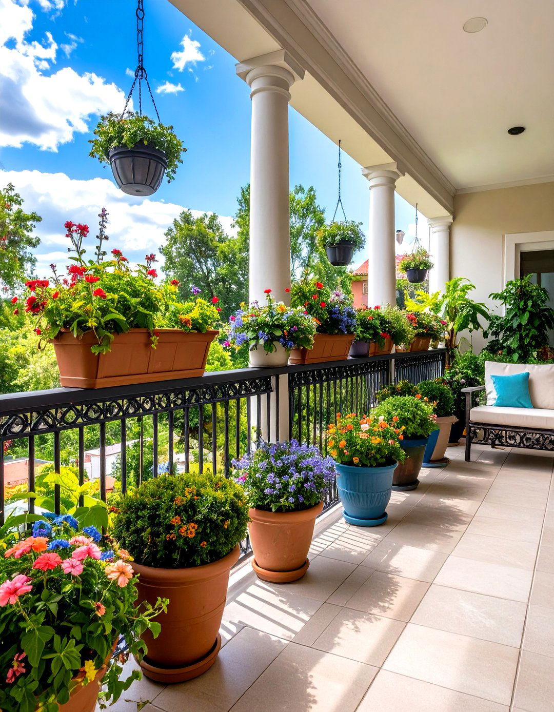Formal Garden Style with Structured Plantings - 24 Dog Balcony Ideas