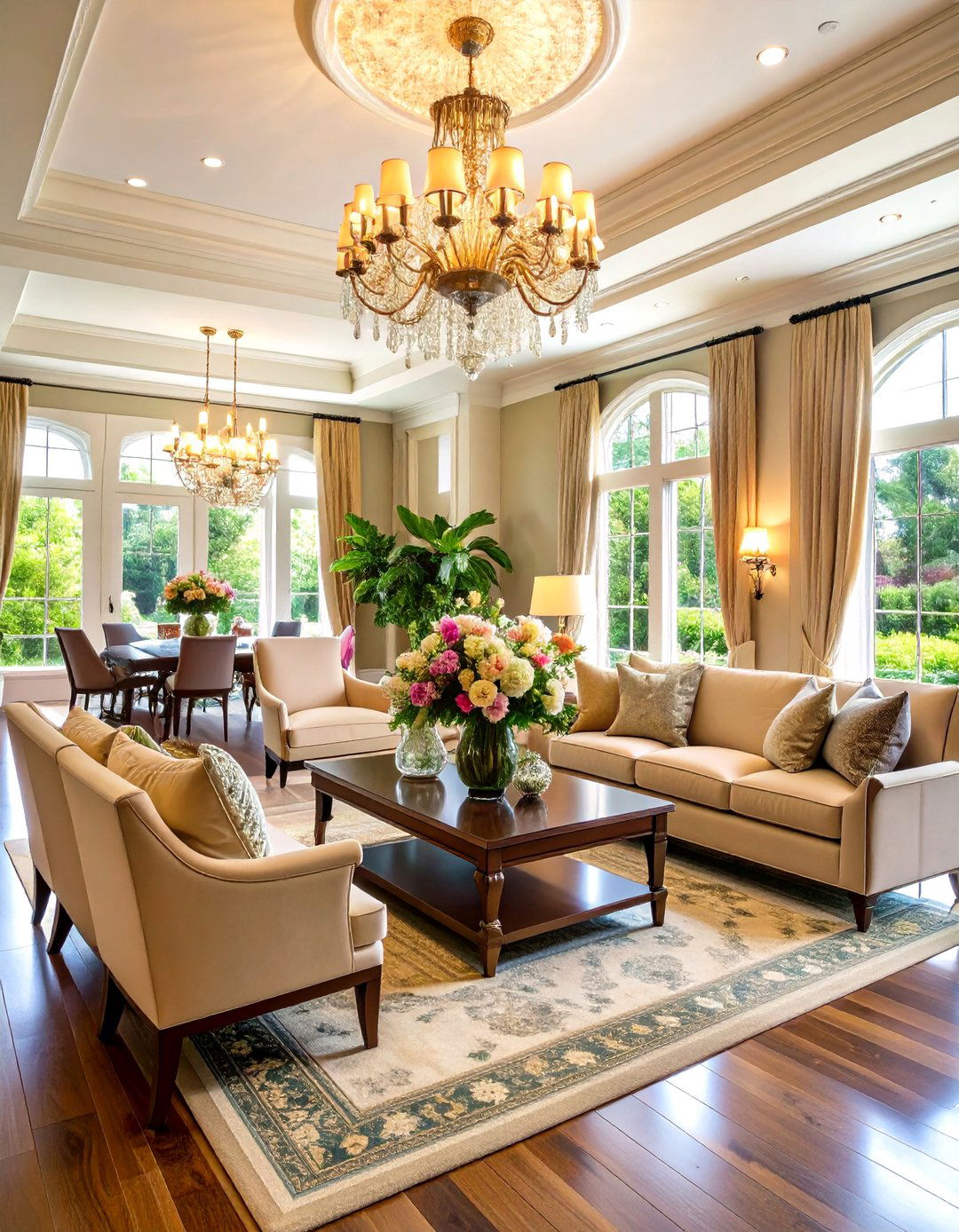 Formal Great Room with Sophisticated Finishes - 24 Great Room Ideas