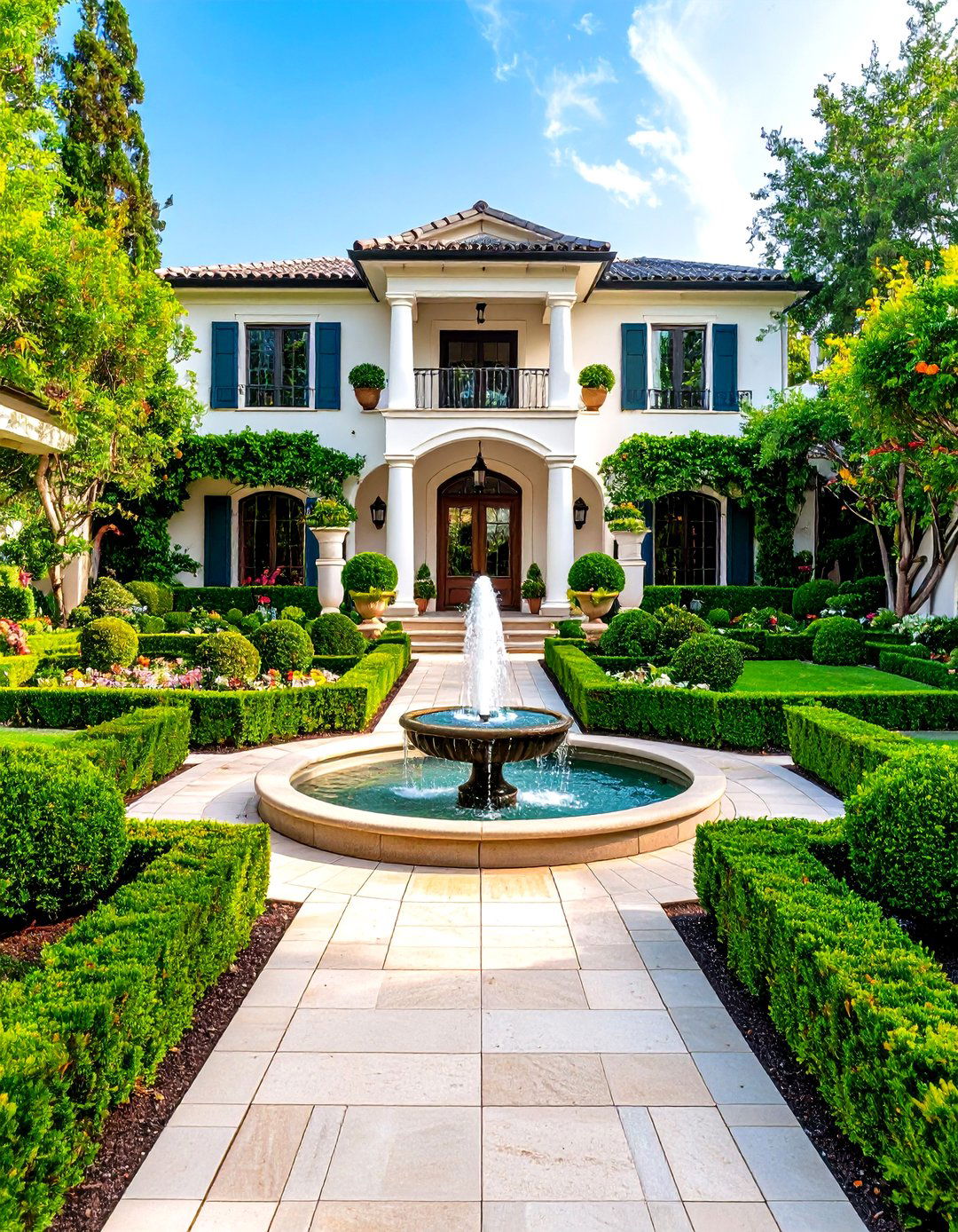 Formal Symmetrical Garden Design - 24 Front Yard Landscaping Ideas
