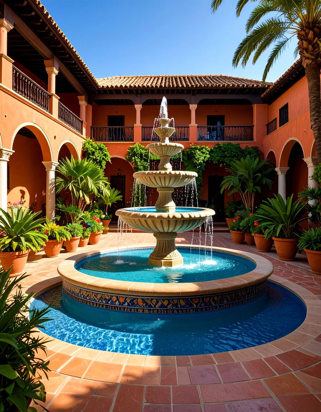 Fountain Water Features - 24 spanish style home exterior ideas