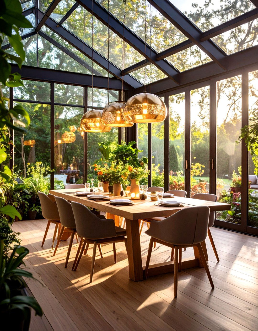 Four Season Garden Dining Room - 24 Greenhouse Dining Room Ideas