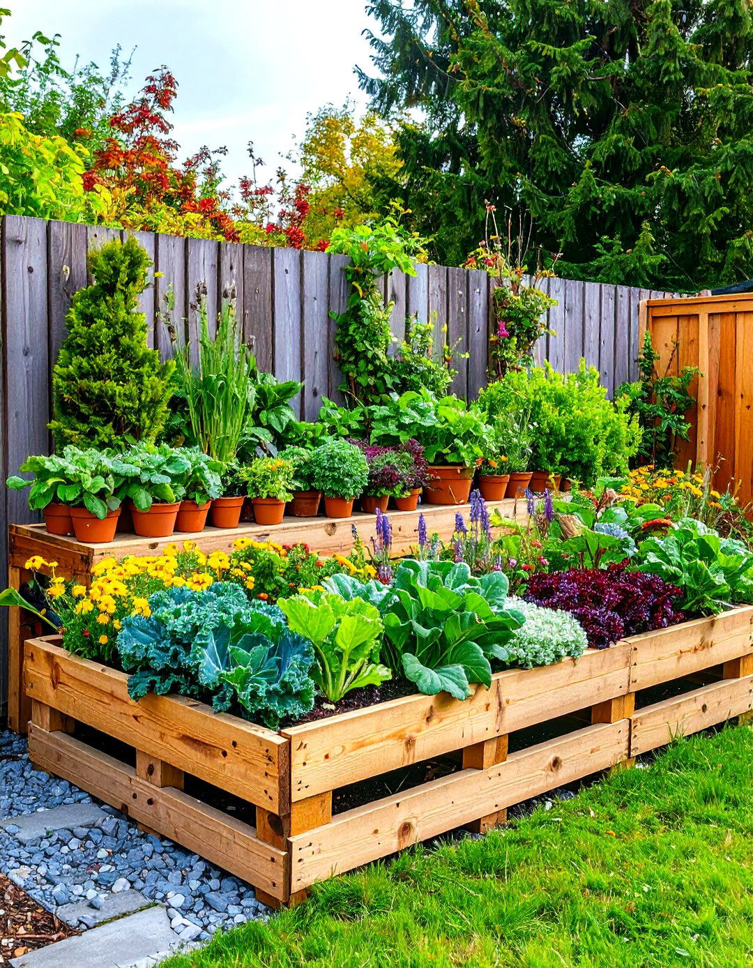 Four Season Hardy Plant Display - 24 Vertical Pallet Garden Ideas
