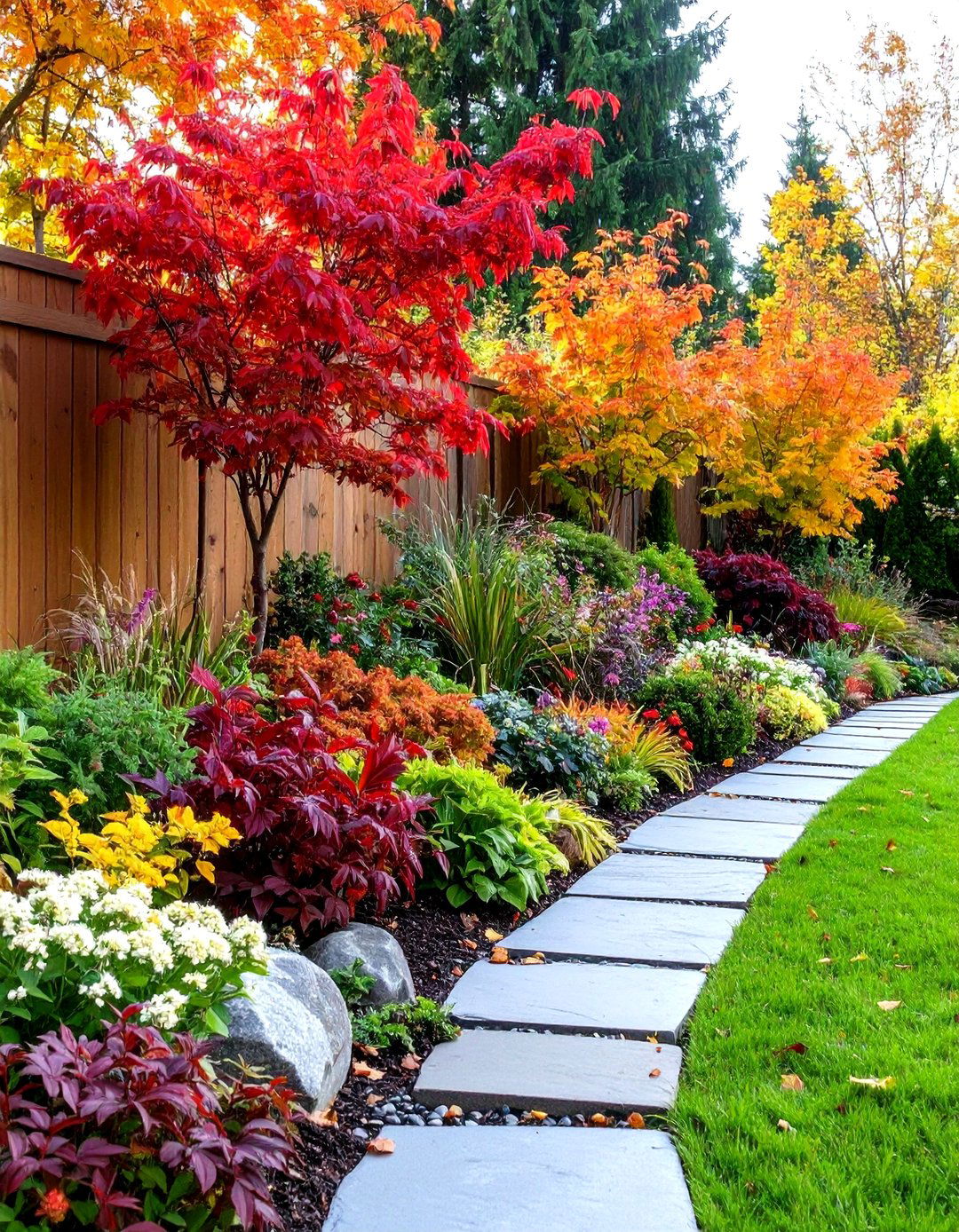 Four Season Interest Border - 24 Perennial Flower Bed Ideas