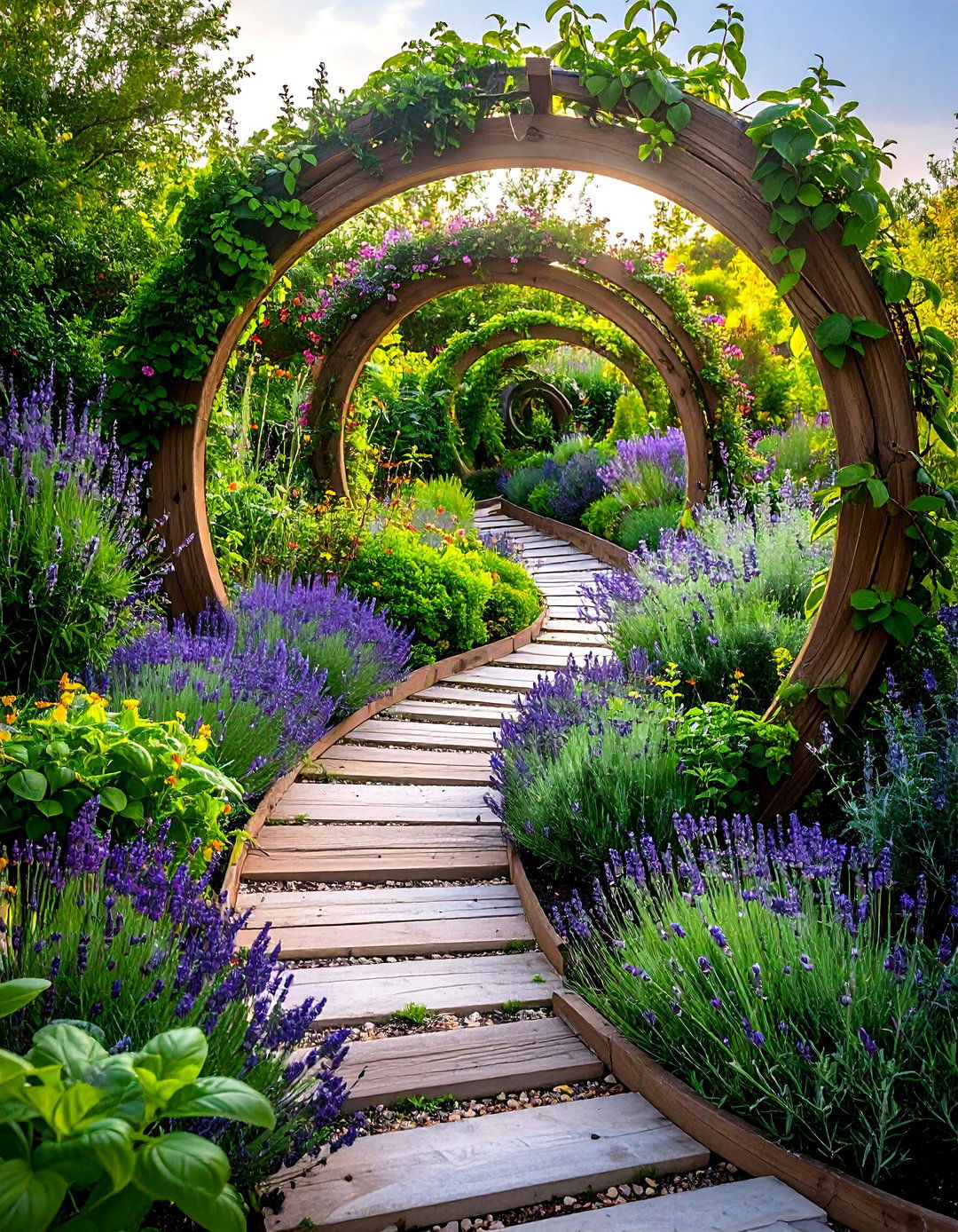 Fragrant Herb Spiral Design - 24 Sensory Garden Ideas