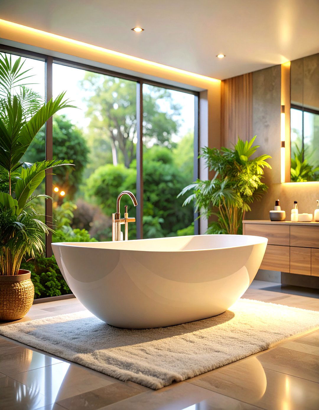 Freestanding Bathtub Centerpiece Focus - 24 Bathroom Decor Ideas