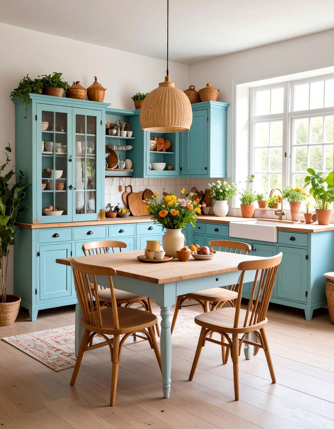 Freestanding Furniture Pieces - 24 Boho Kitchen Ideas
