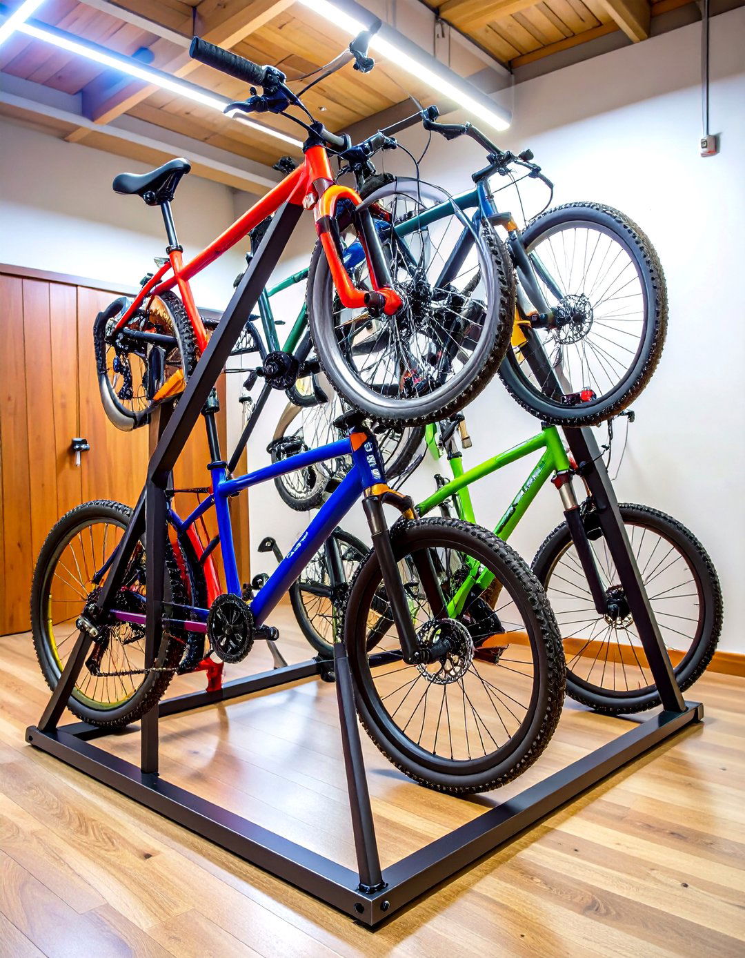Freestanding Gravity Bike Racks - 24 Garage Bike Storage Ideas