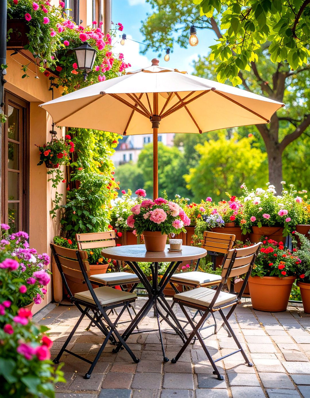 French Bistro Terrace - 24 Outdoor Dining Area Ideas
