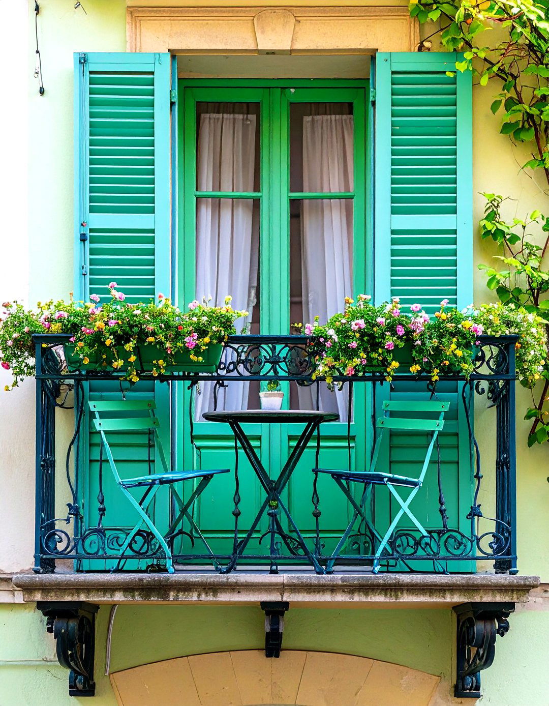 French Cafe Bistro Balcony - 24 French Balcony Ideas
