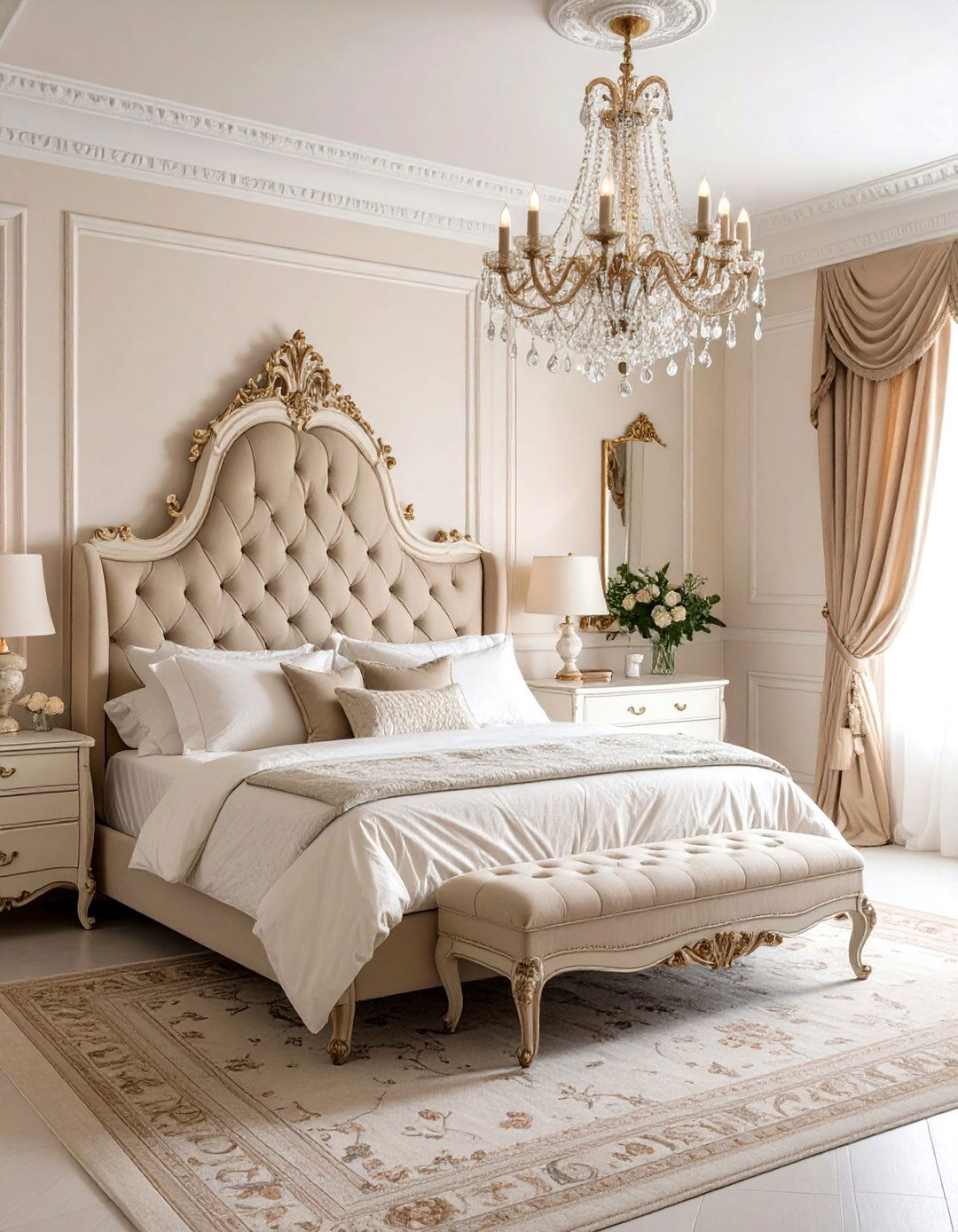 French Country Beige Bedroom Elegance - 24 Beige Bedroom Ideas