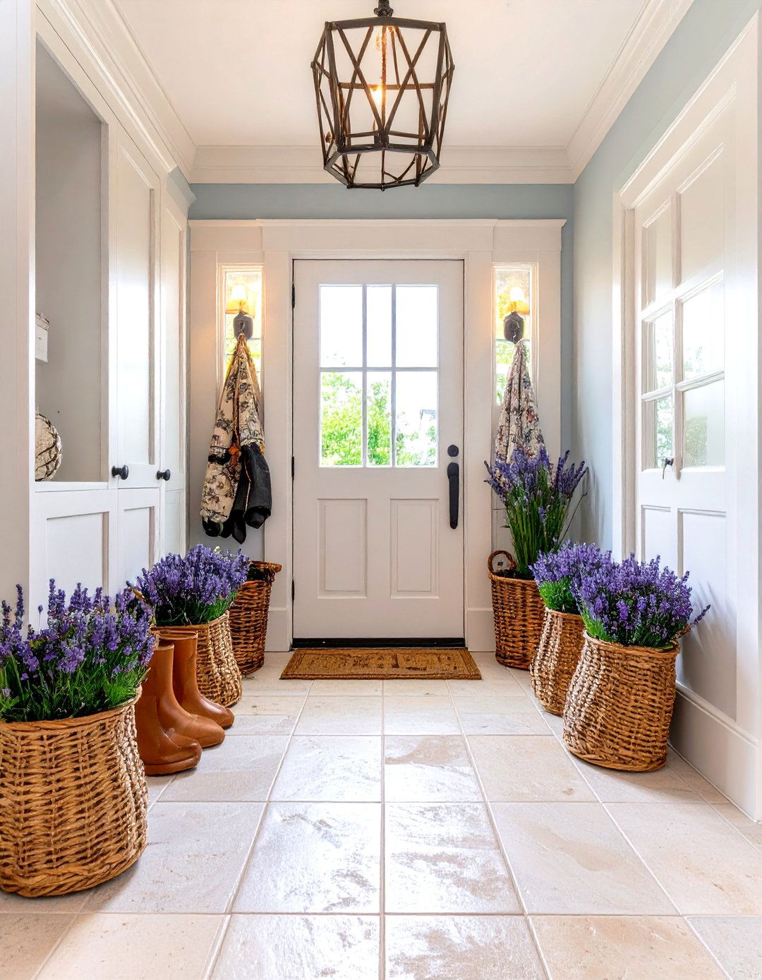 French Country Boot Room with Elegant Storage - 24 Boot Room Ideas