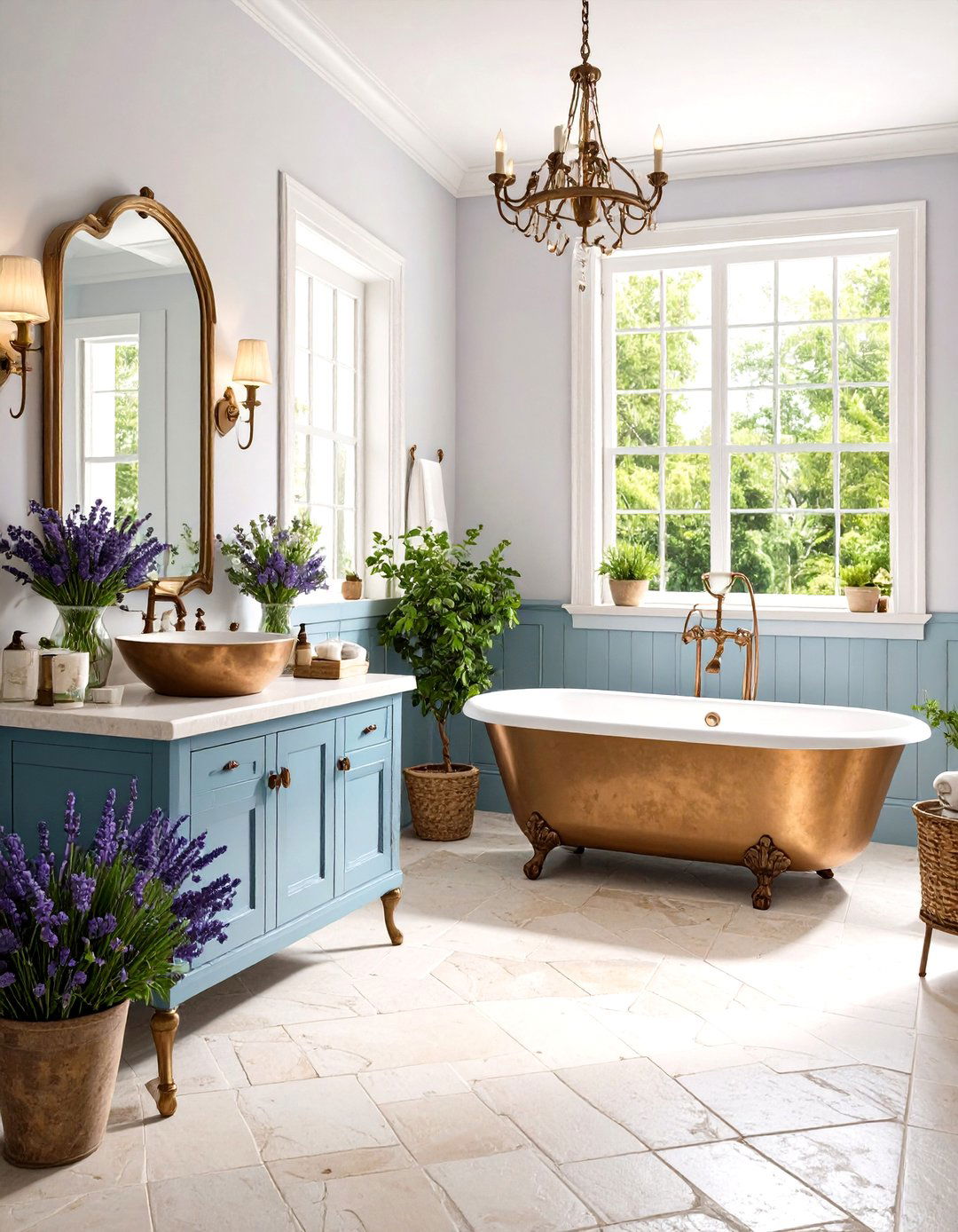 French Country Cottage Sophistication - 24 Cottage Bathroom Ideas