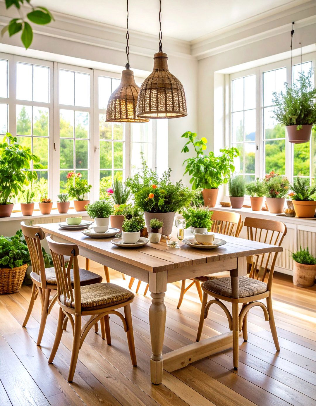 French Country Dining Room with Aromatic Herb Garden Theme - 24 French Country Dining Room Ideas