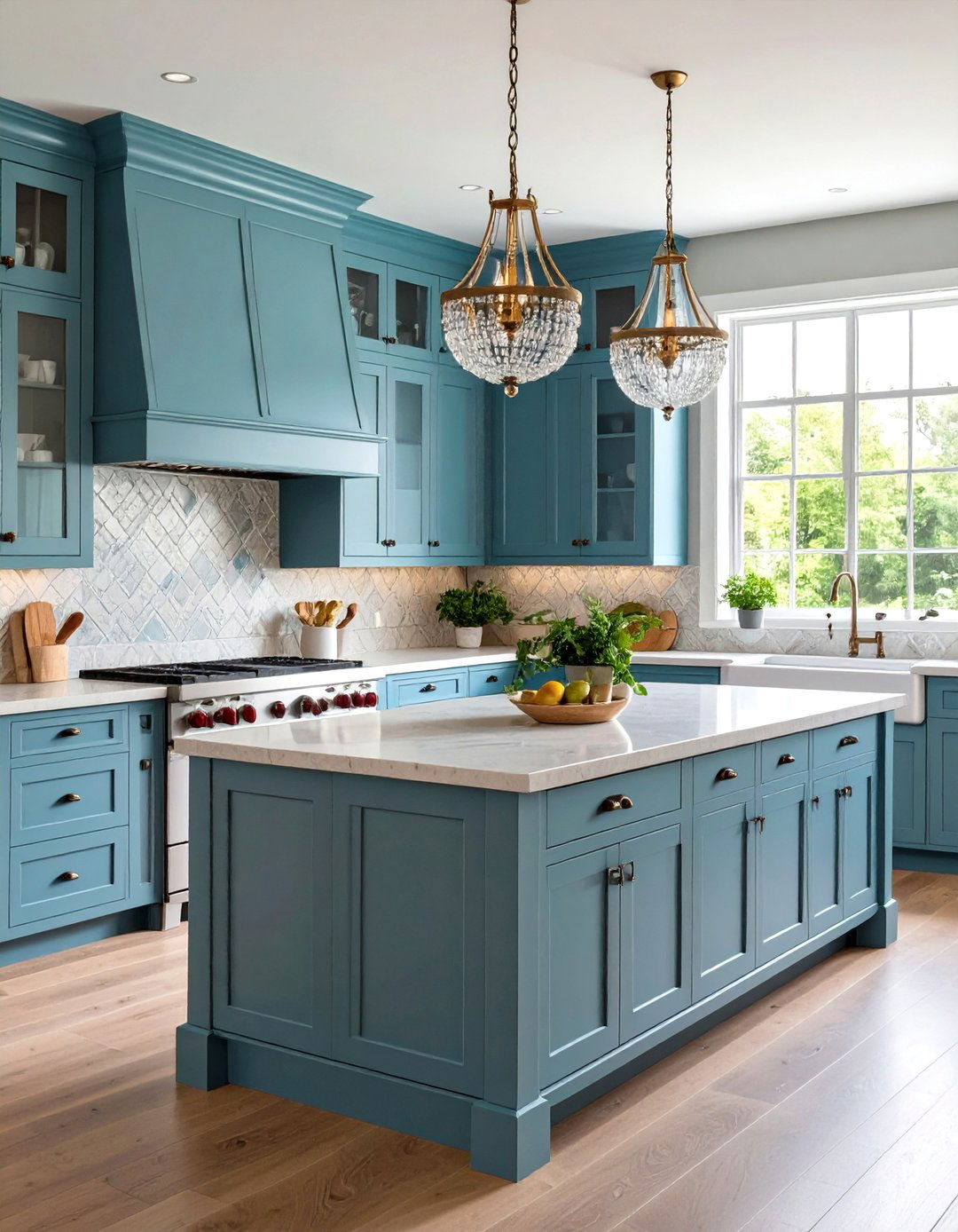 French Country Farmhouse Kitchen with Distressed Finishes - 24 Farmhouse Kitchen Ideas