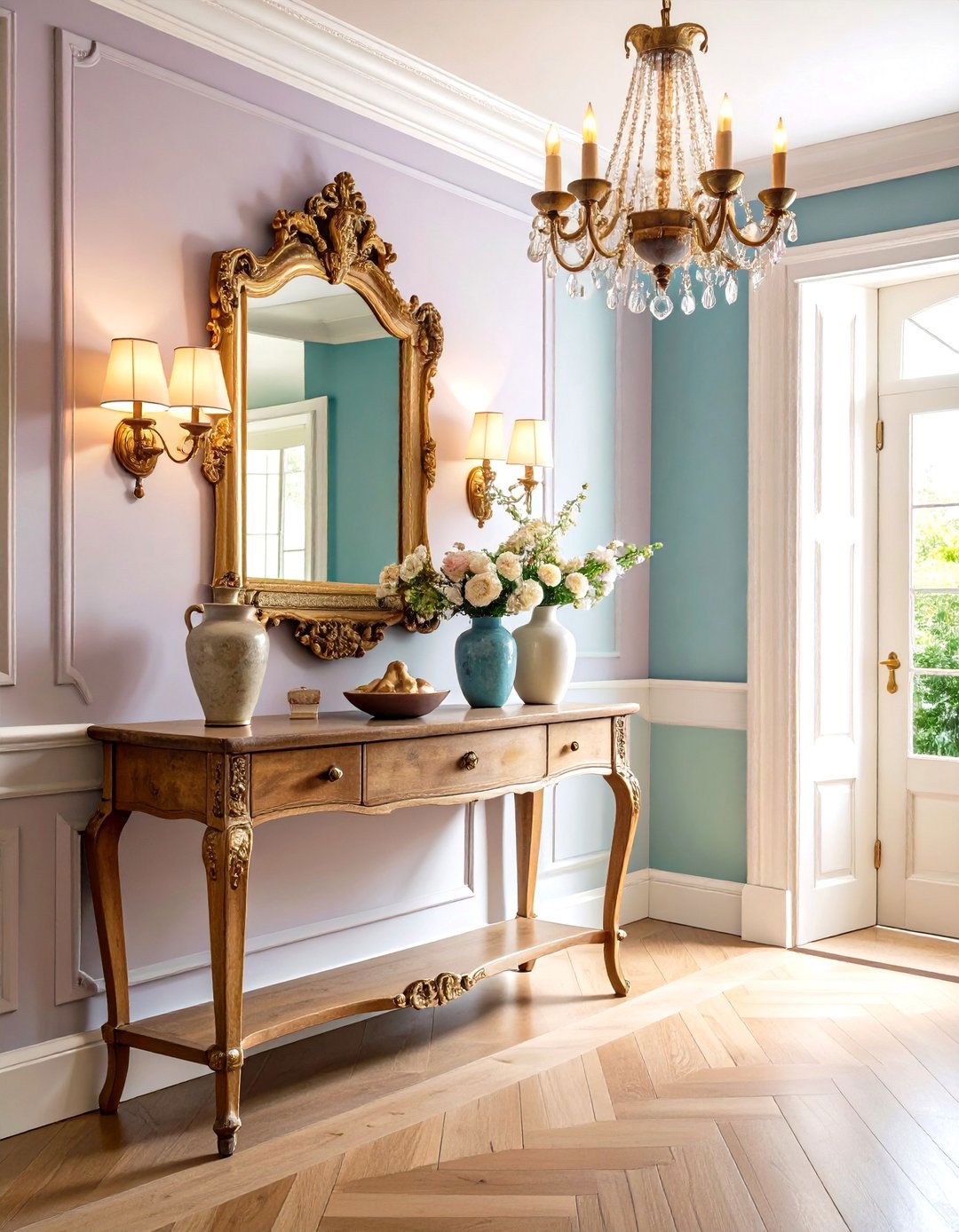 French Country Foyer with Vintage Charm - 24 Foyer Decor Ideas