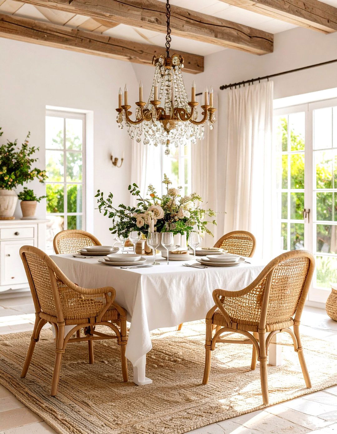 French Country Neutral Design - 24 Neutral Dining Room Ideas