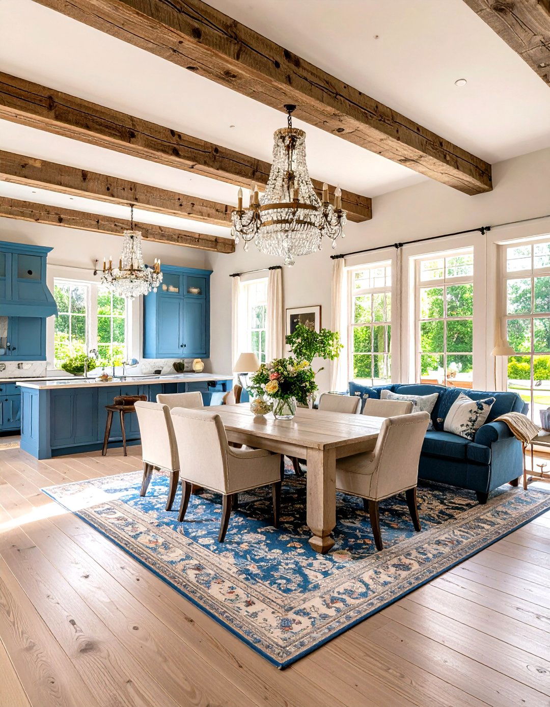 French Country Open Floor Plan with Provincial Charm - 24 Open Floor Plan Ideas